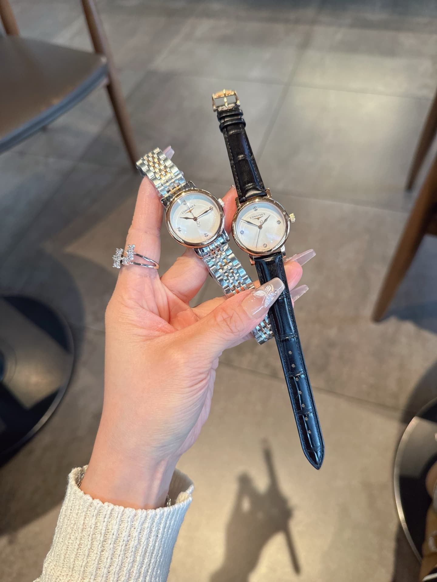 Longines White Watch