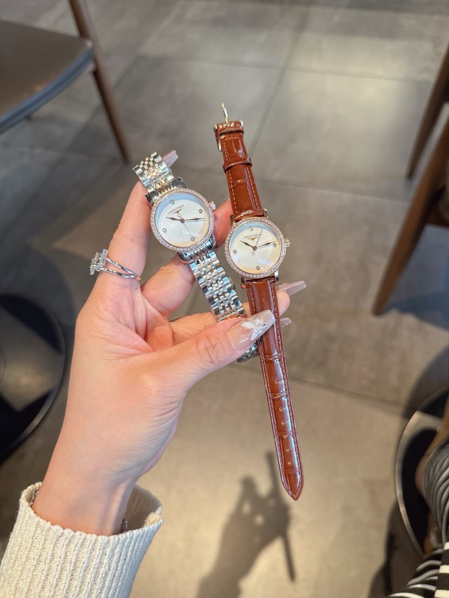 Longines White Watch