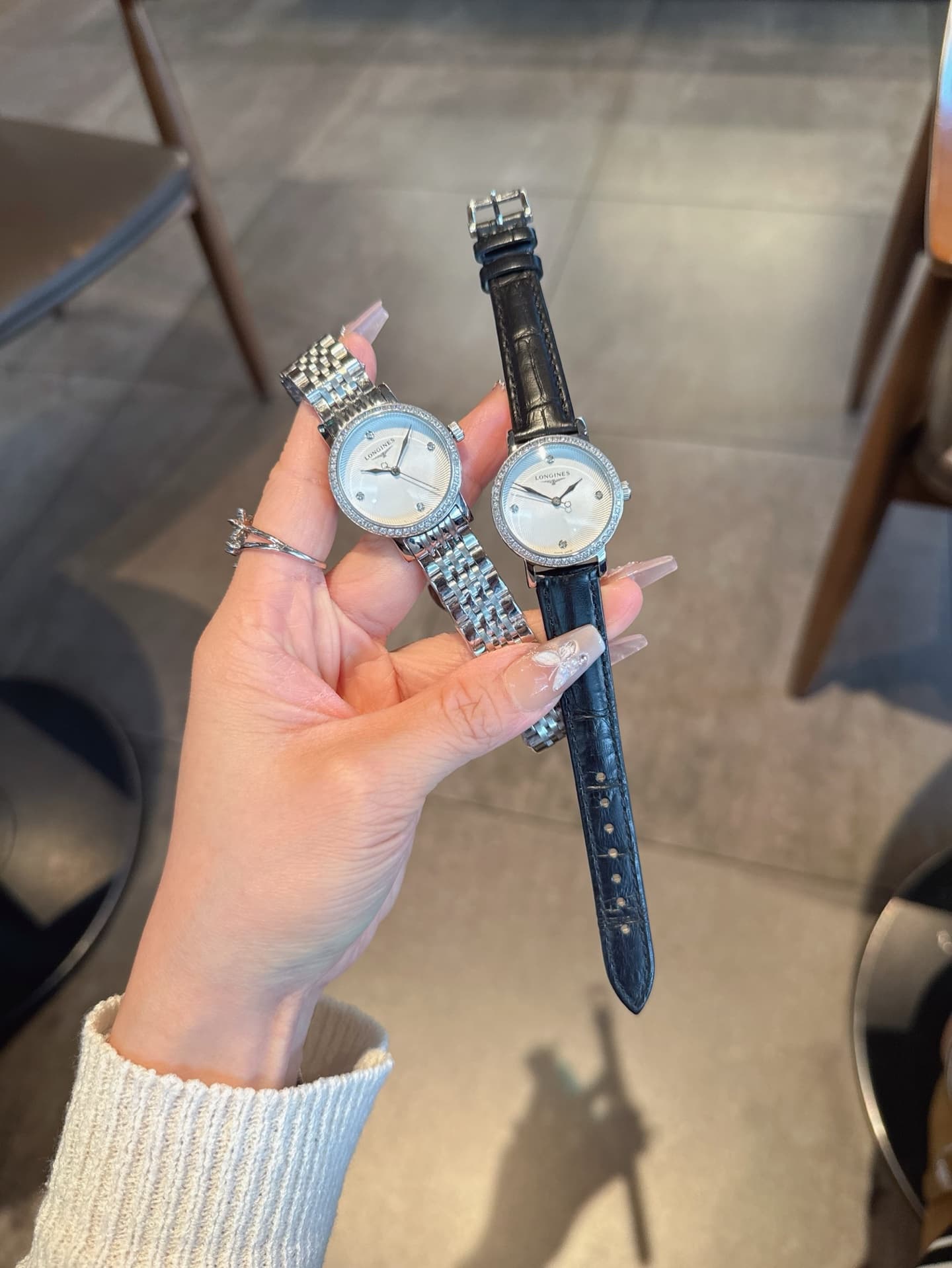 Longines White Watch