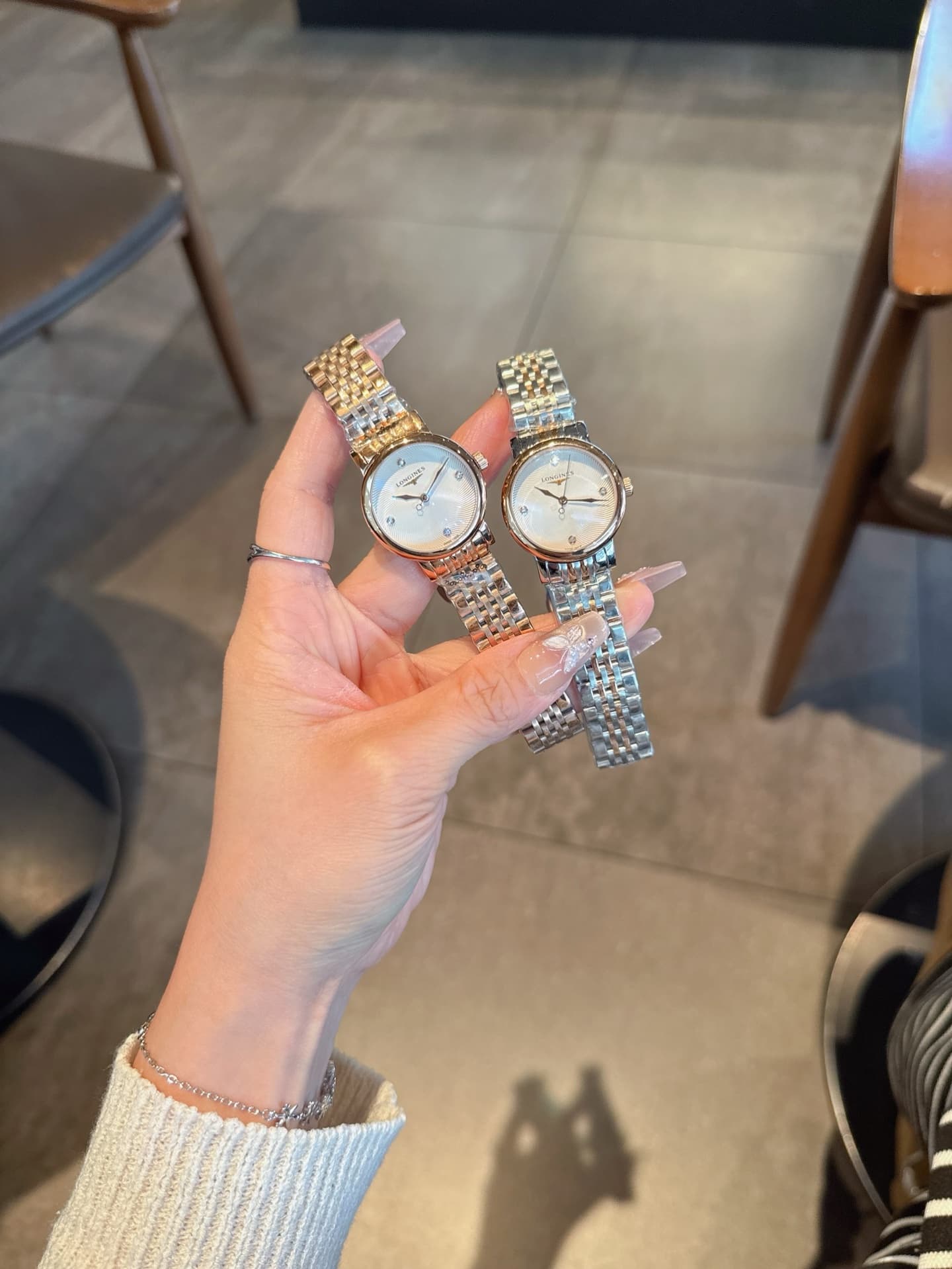 Longines White Watch
