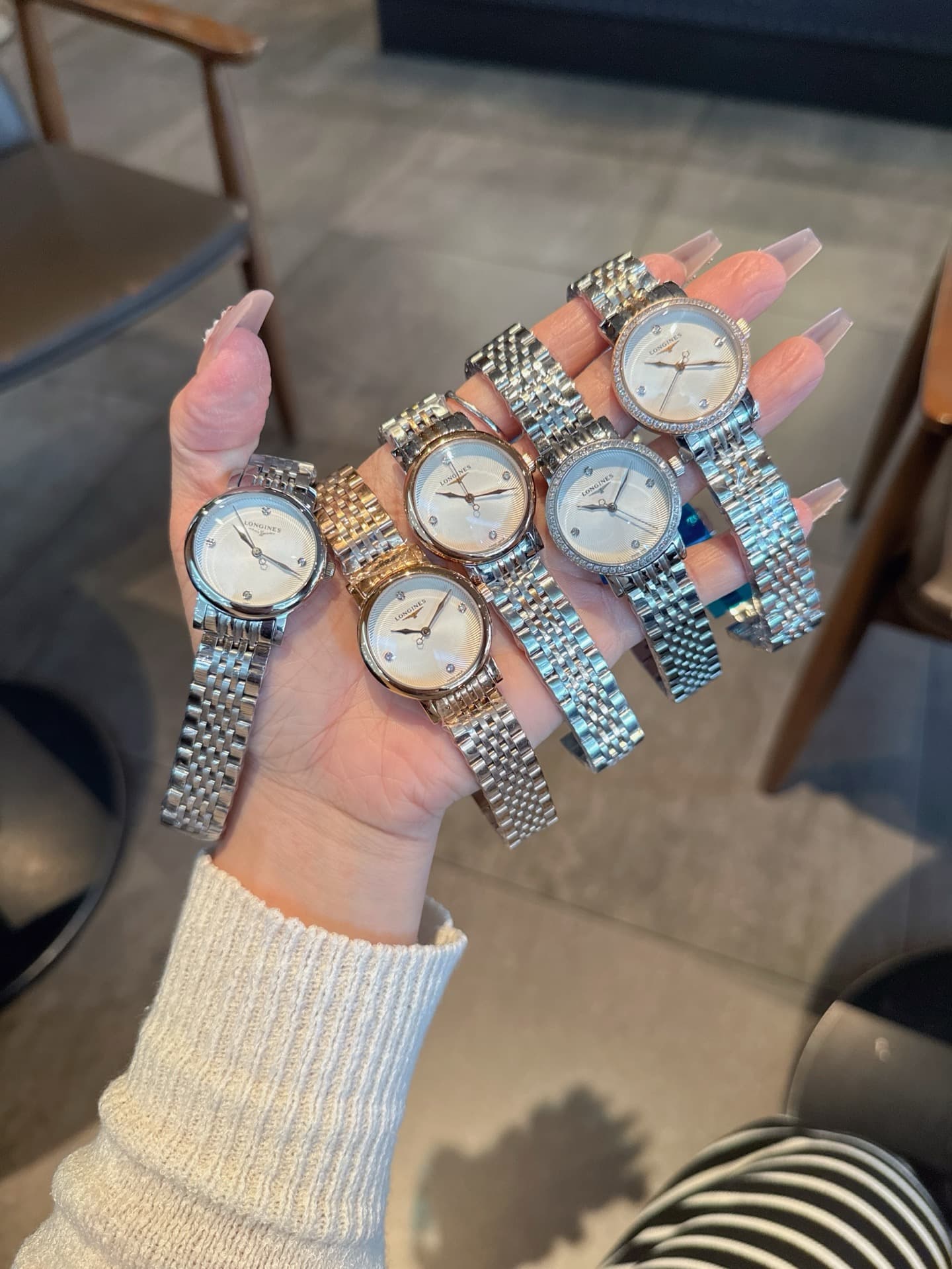 Longines White Watch
