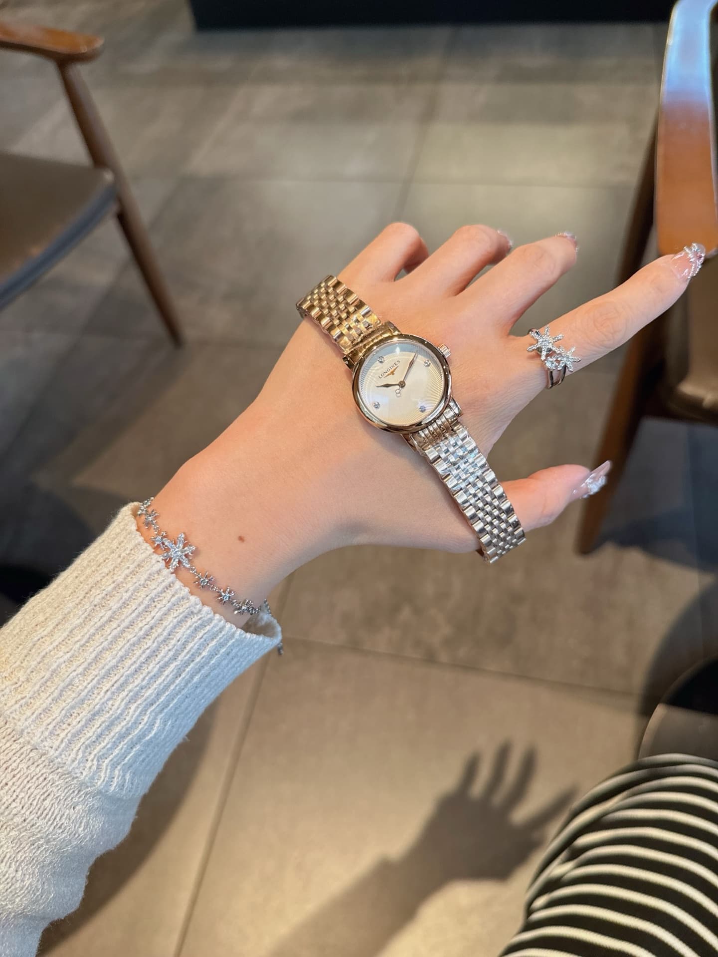 Longines White Watch