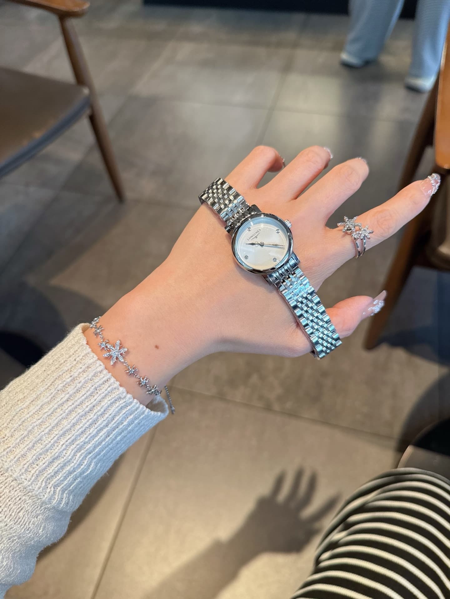 Longines White Watch