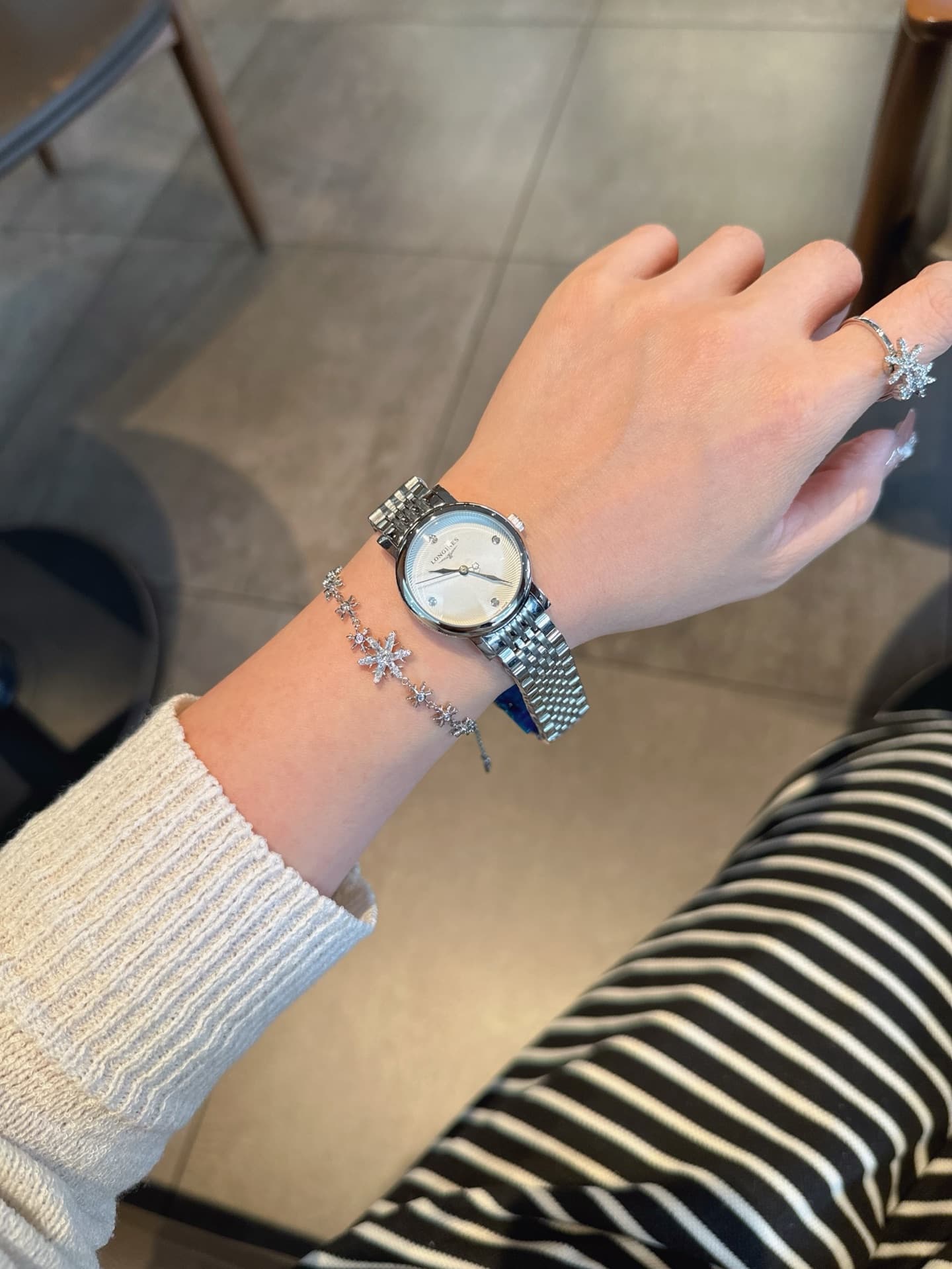 Longines White Watch