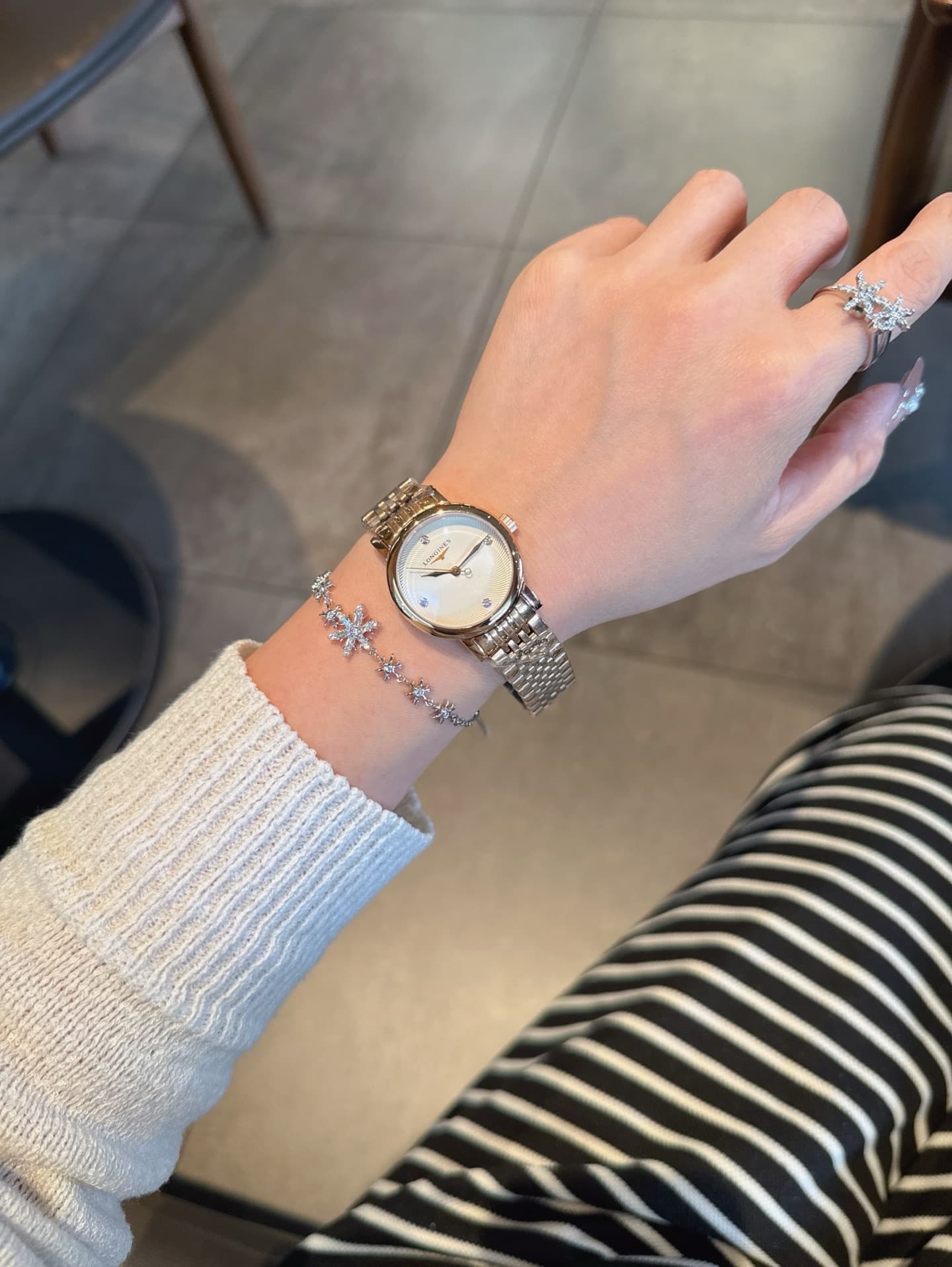 Longines White Watch