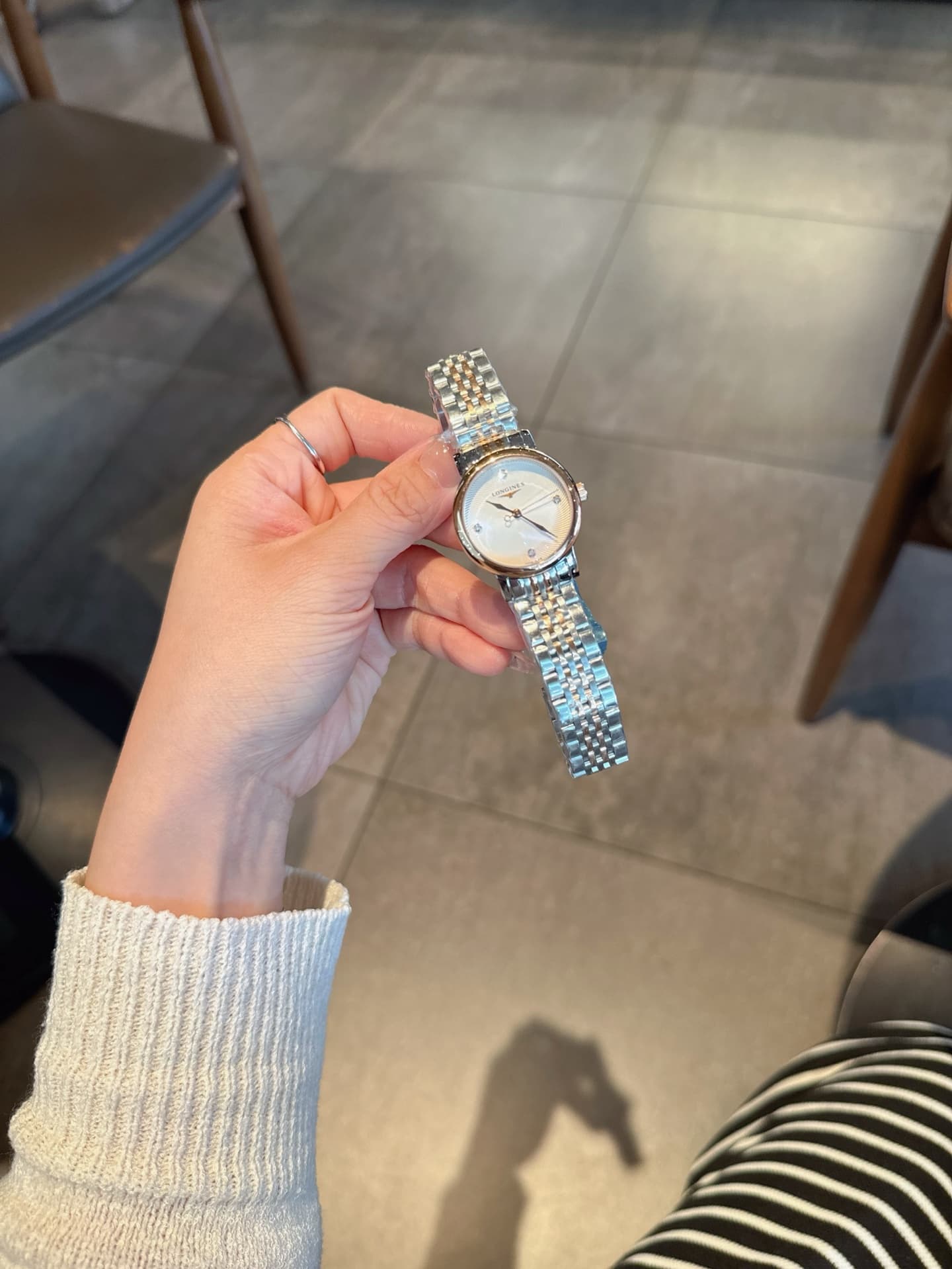 Longines White Watch