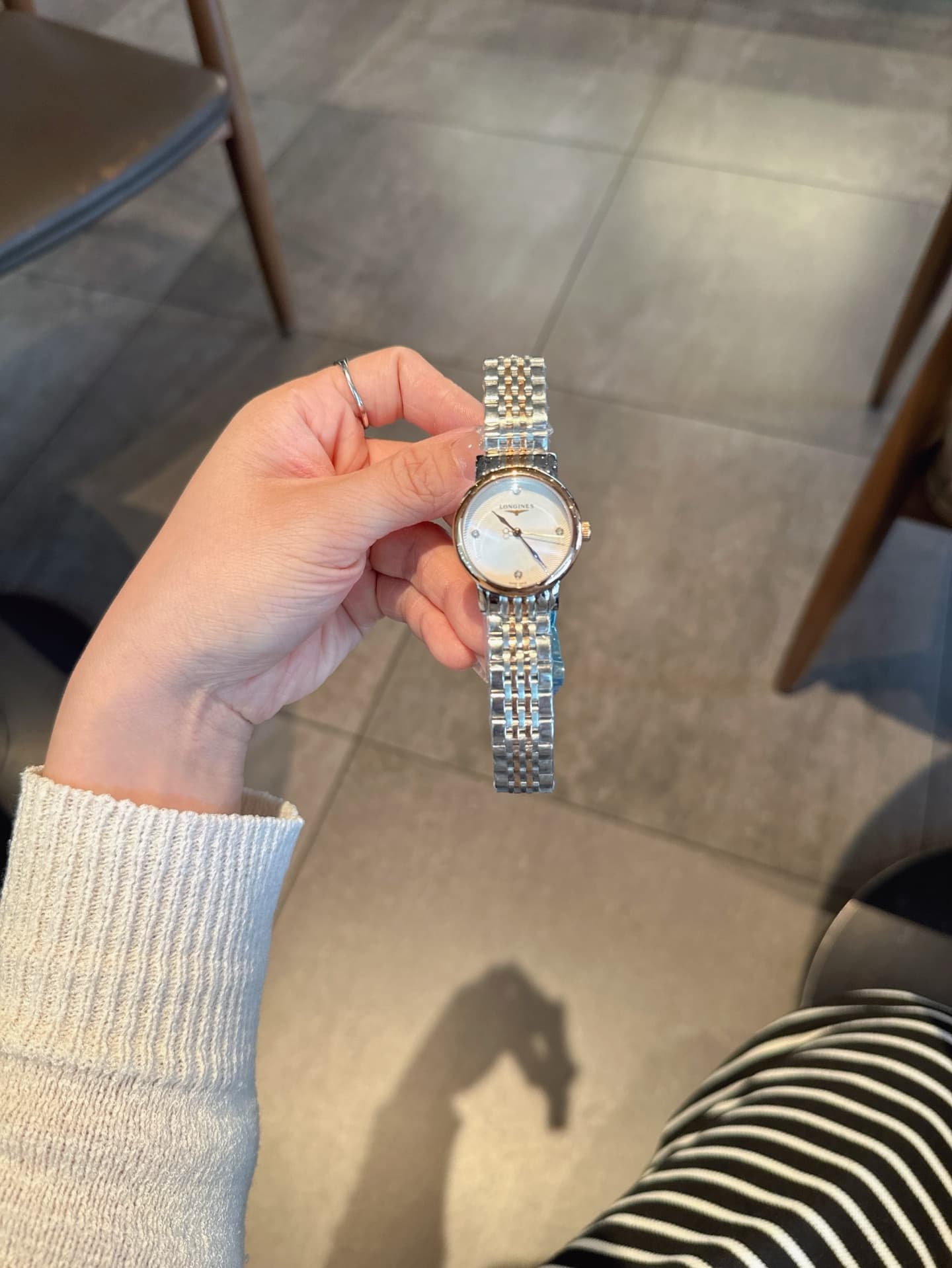 Longines White Watch