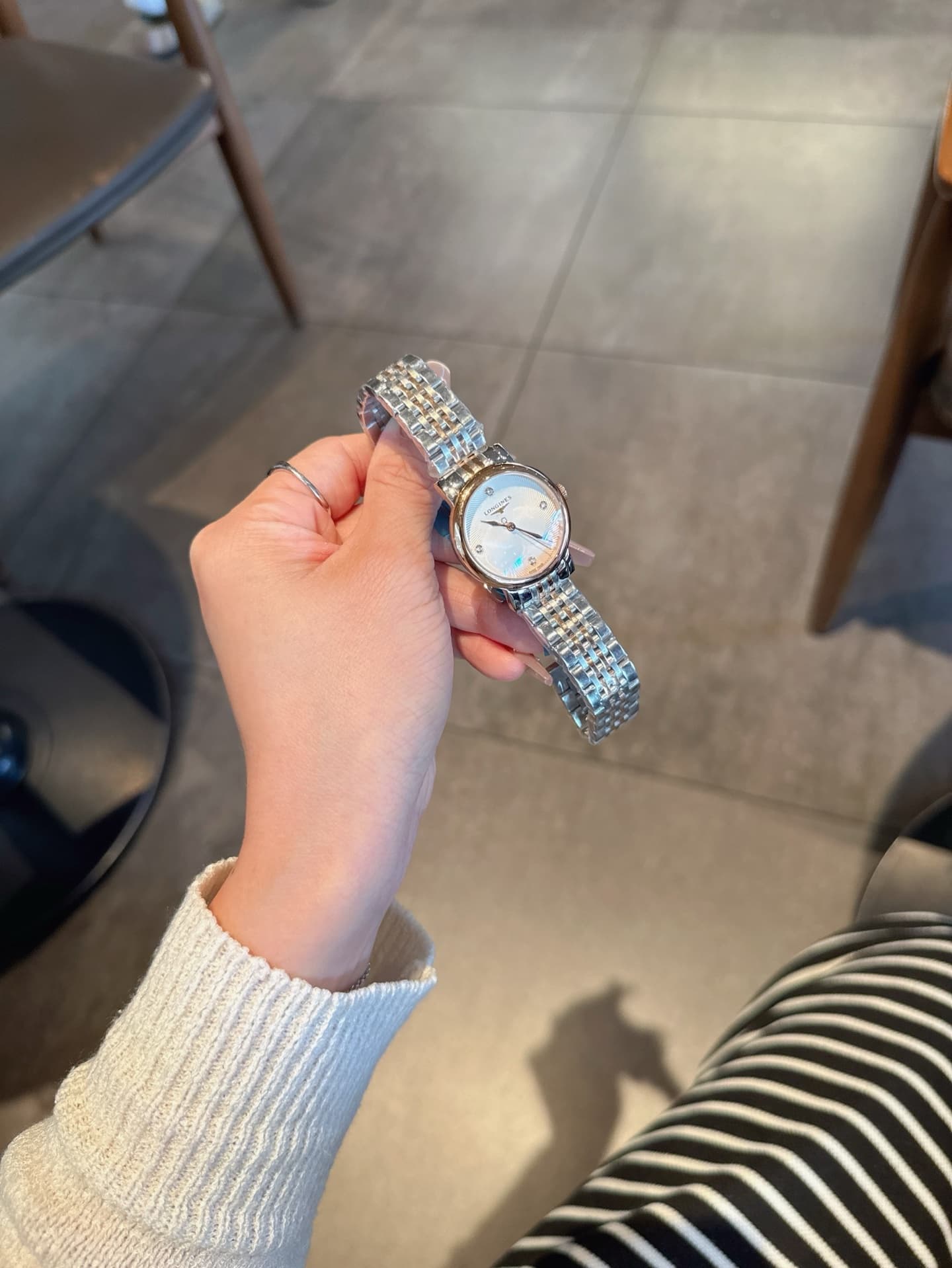 Longines White Watch
