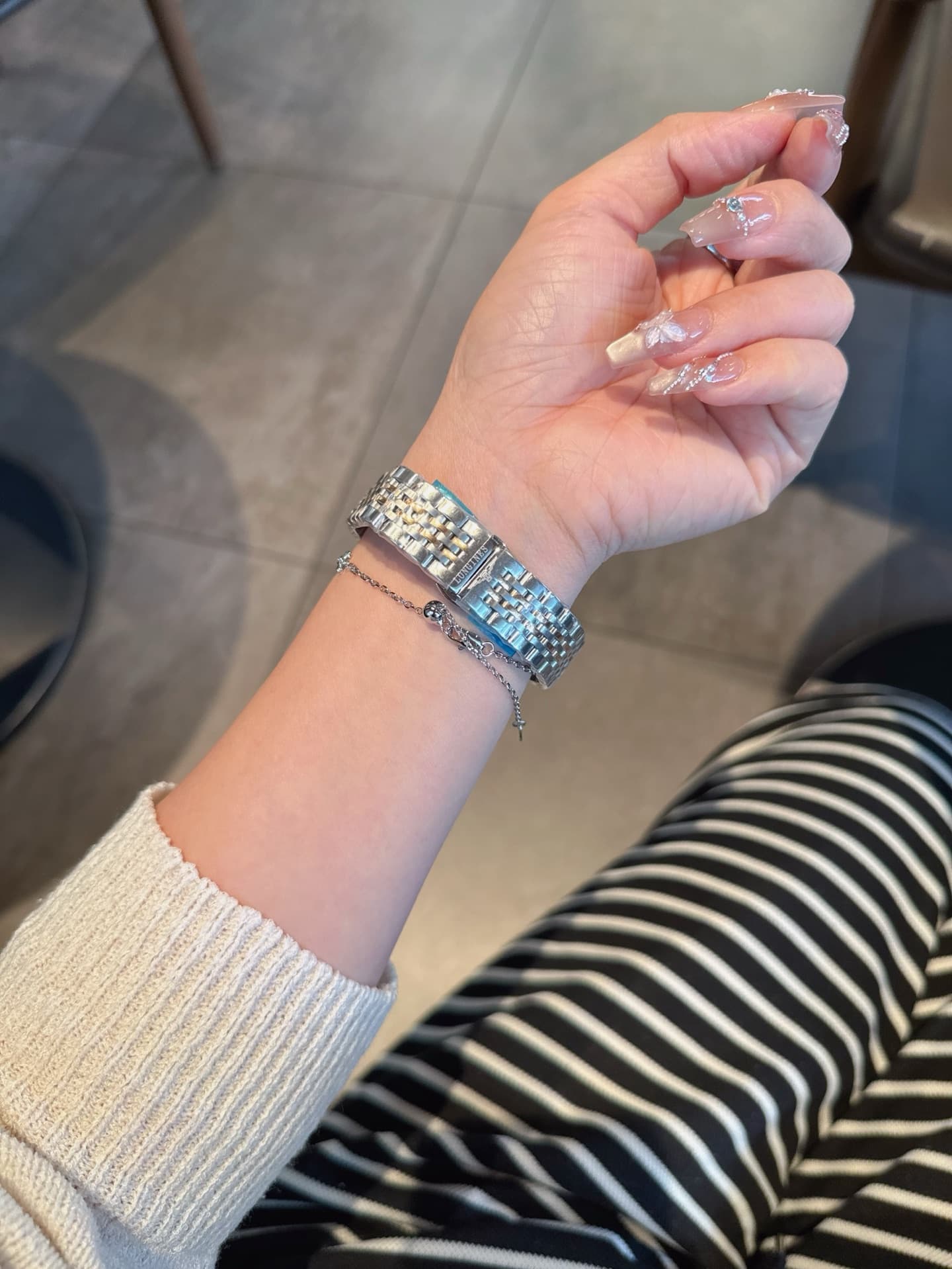 Longines White Watch