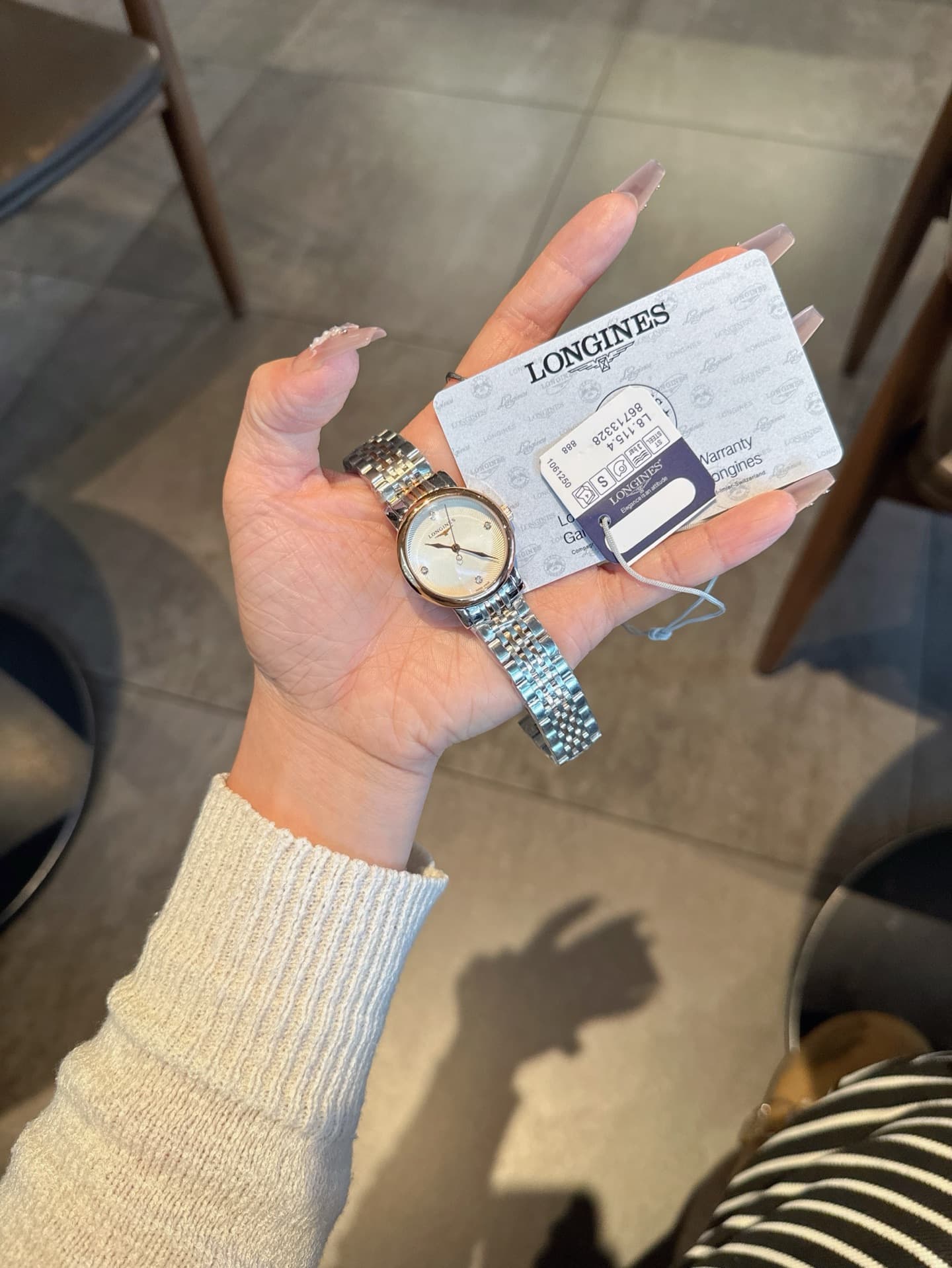 Longines White Watch