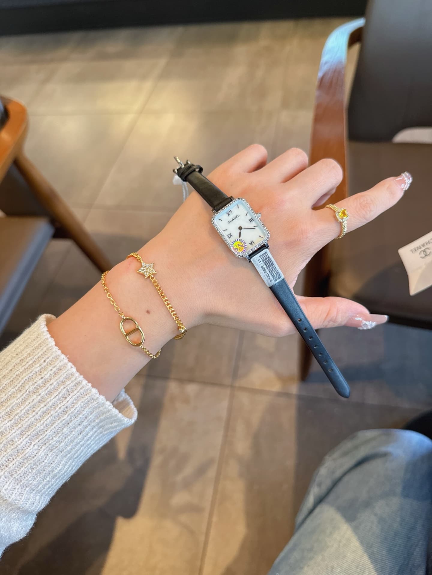Chanel White Belt