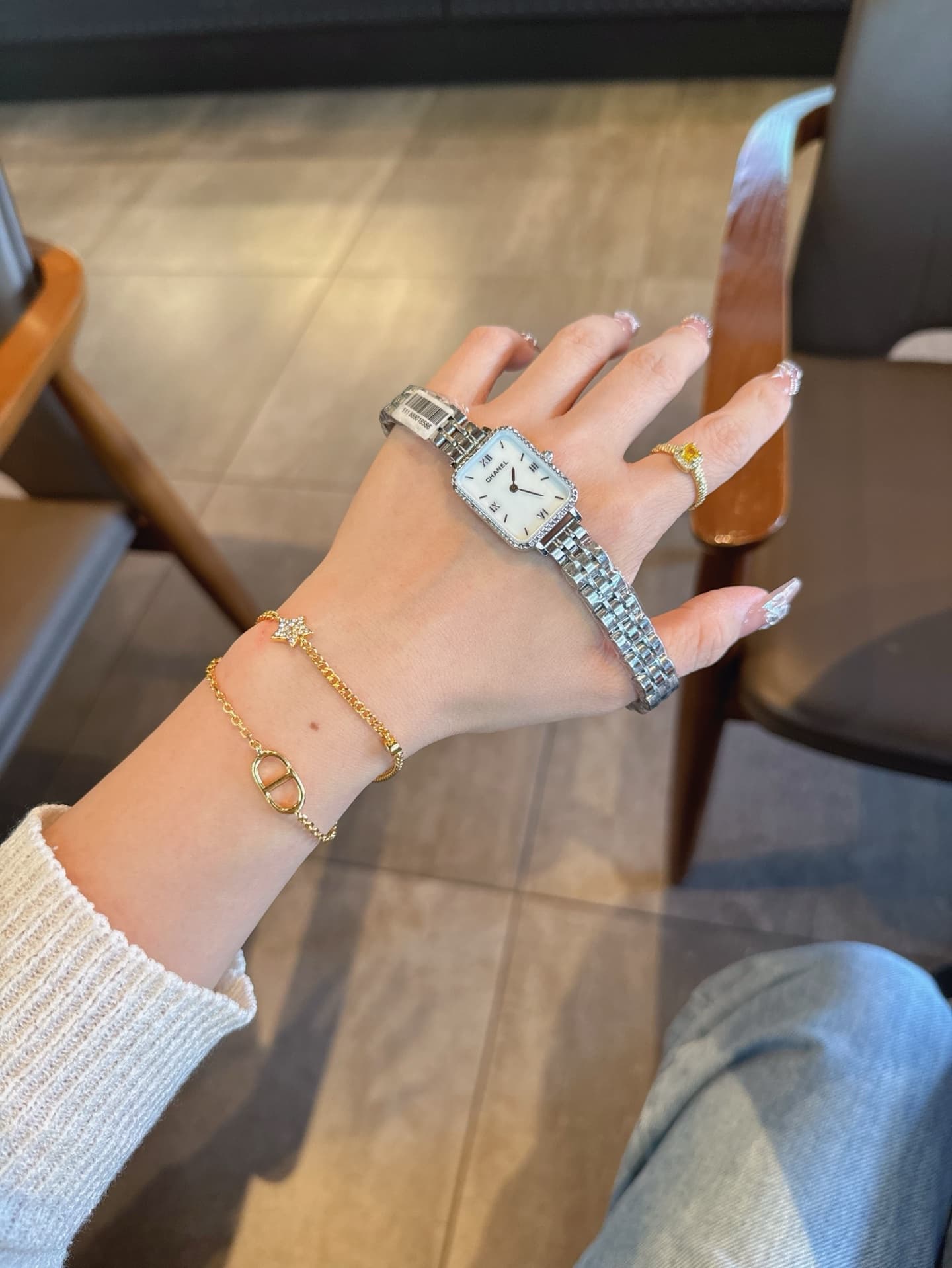 Chanel White Belt