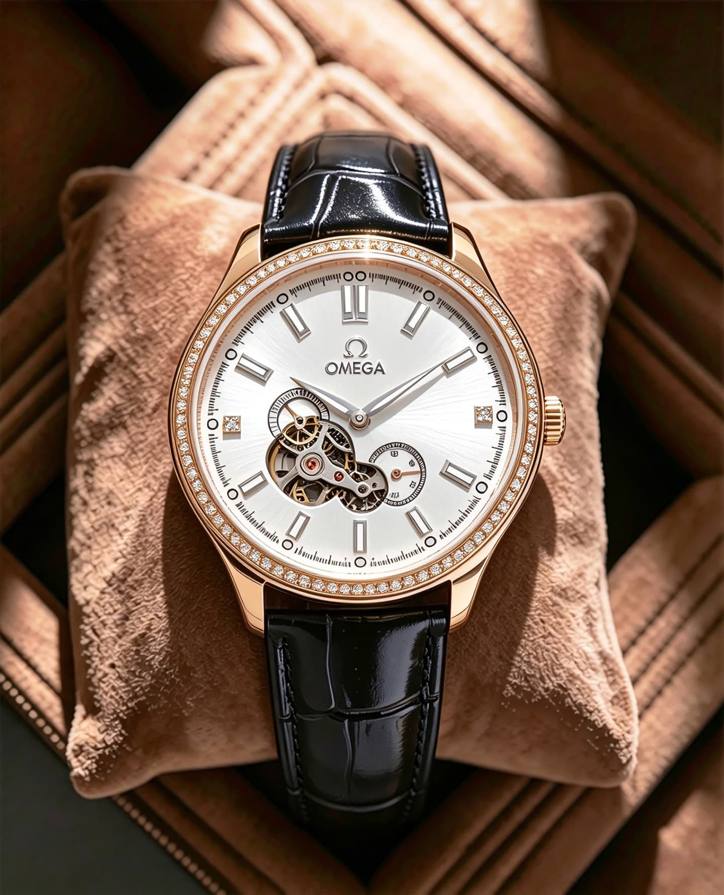 Omega White Watch