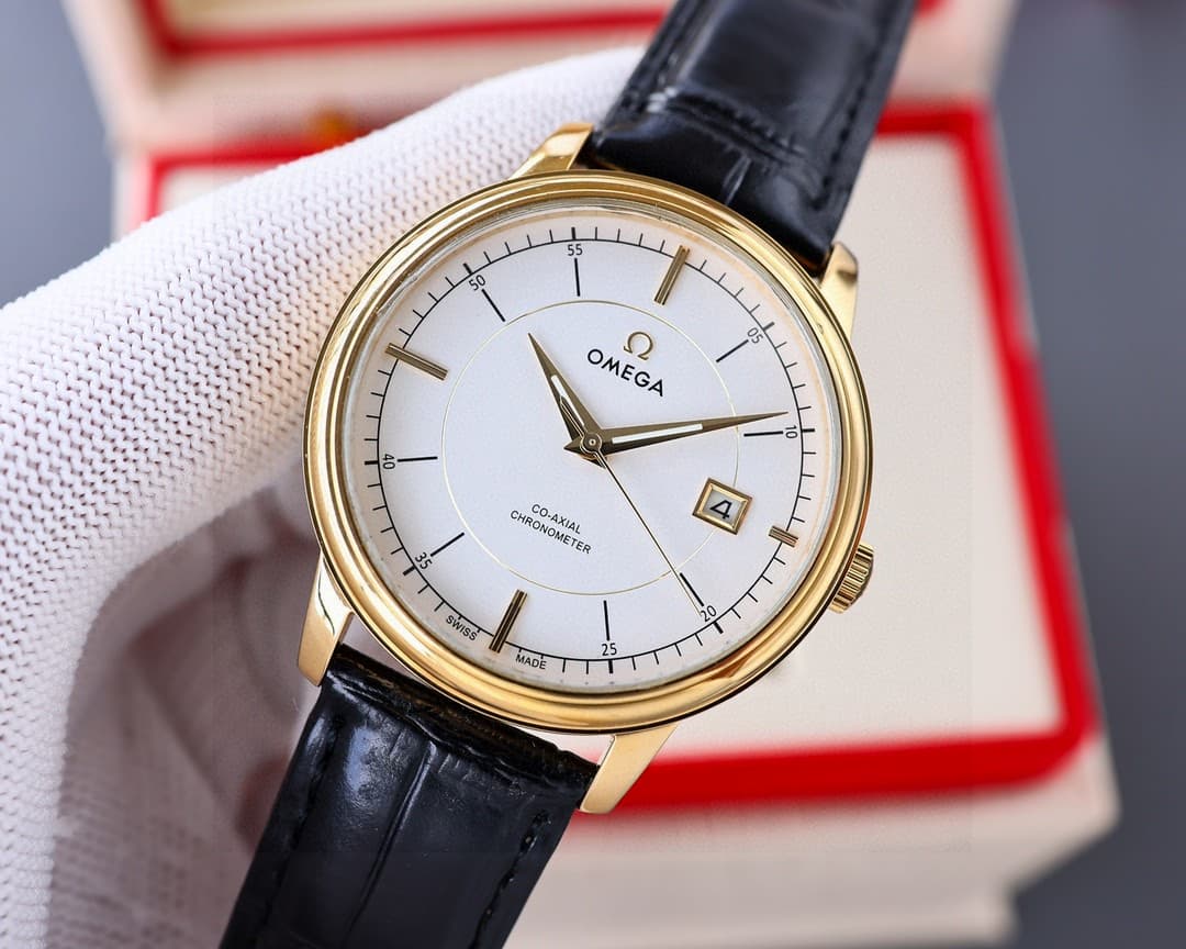 Omega White Watch