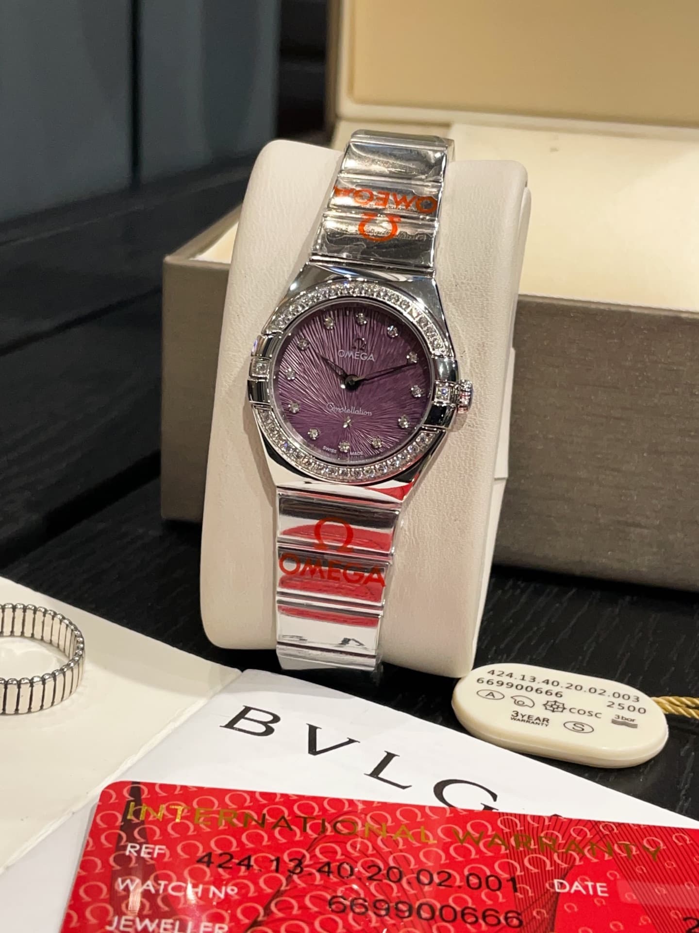 Omega White Watch
