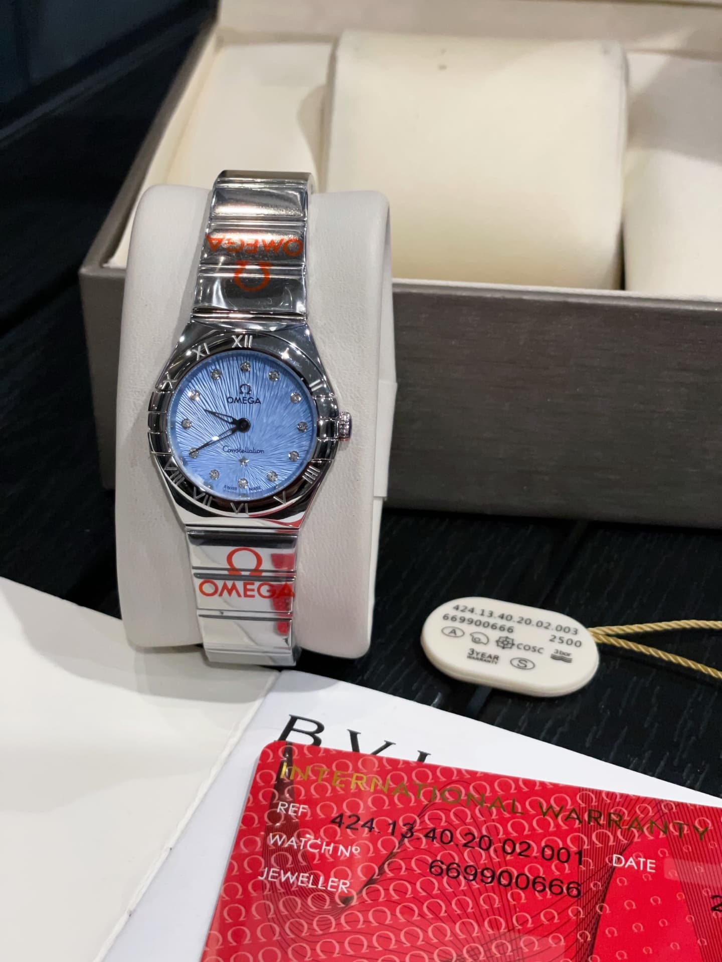 Omega White Watch