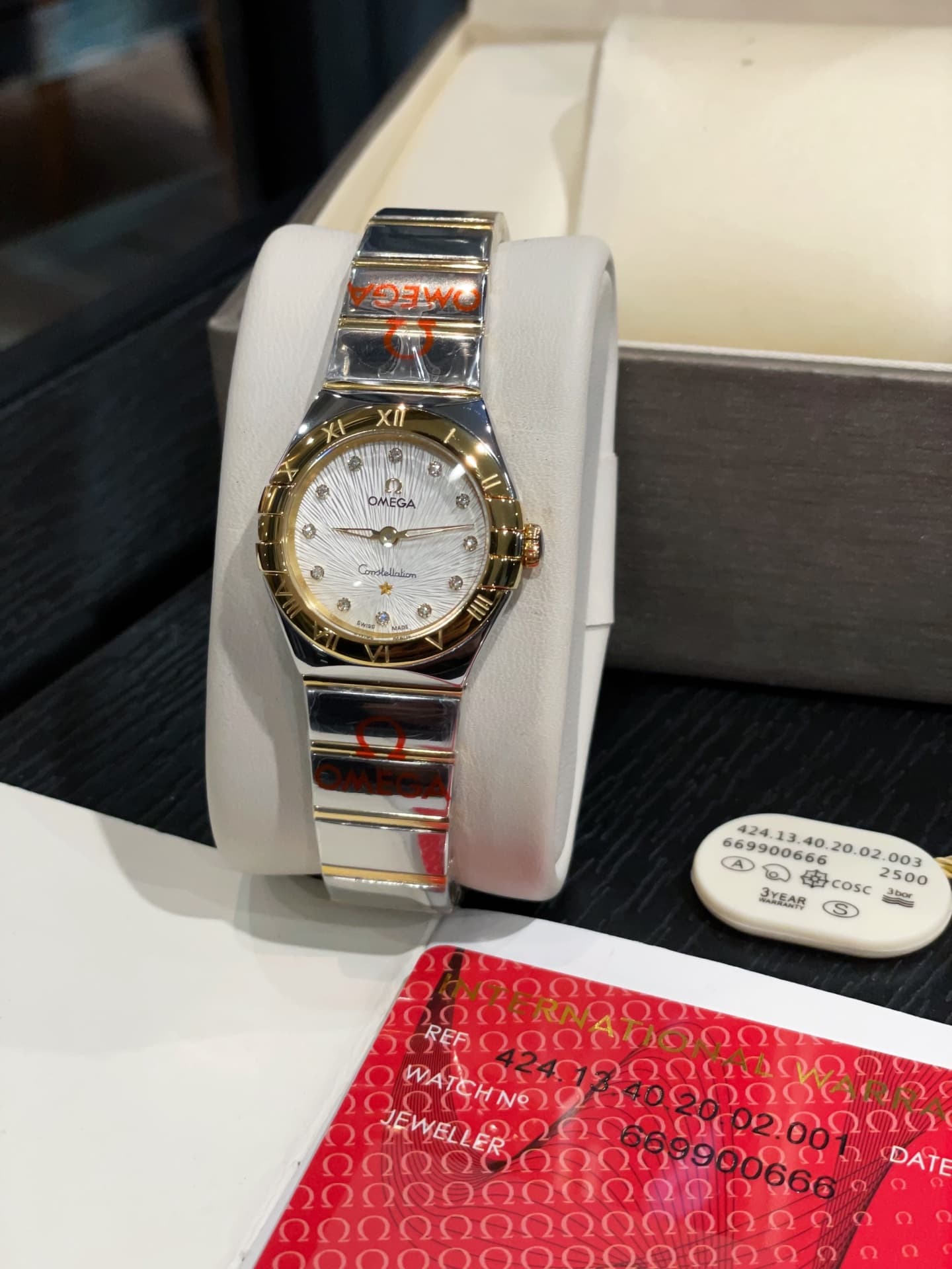 Omega White Watch
