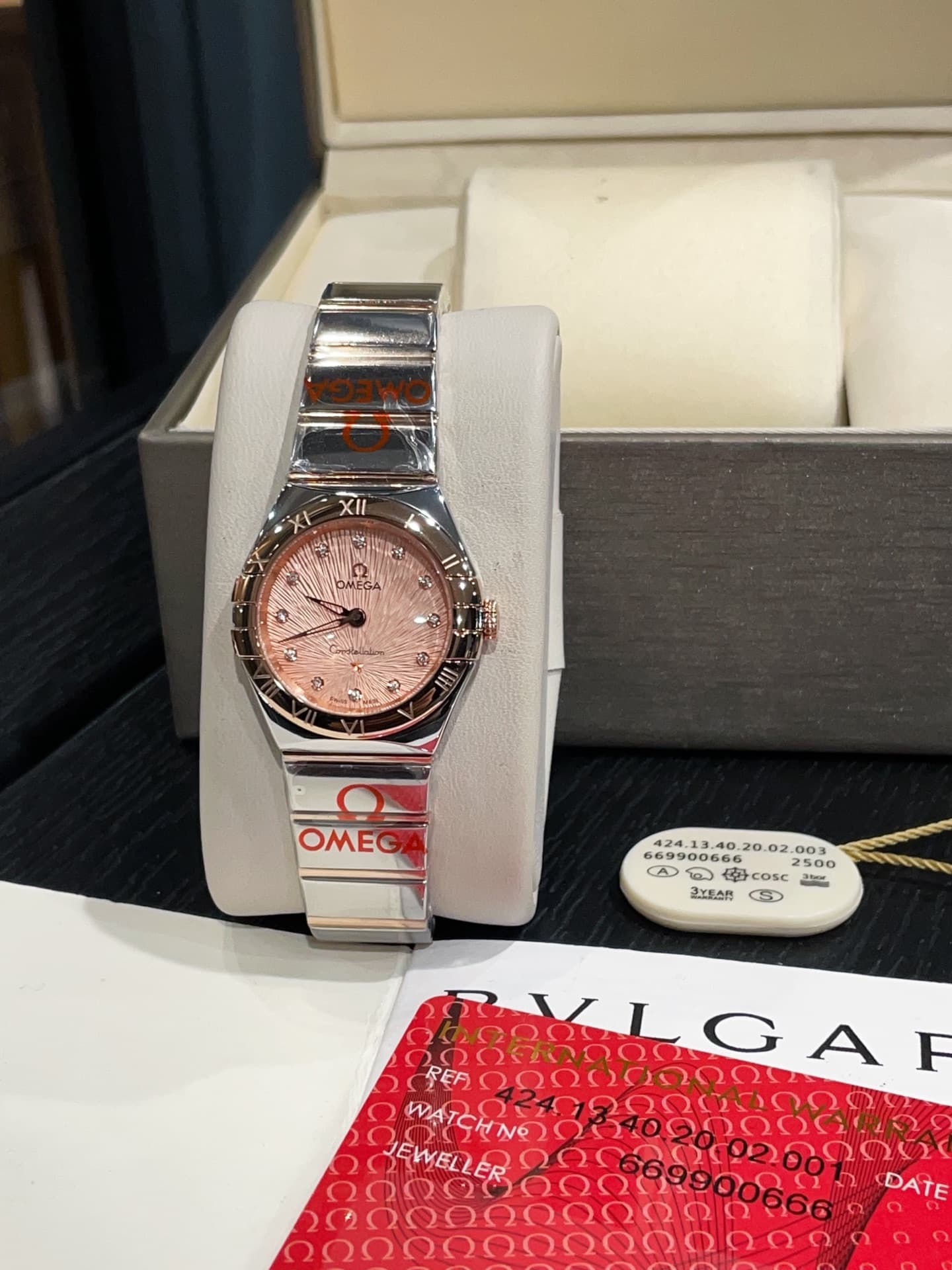 Omega White Watch