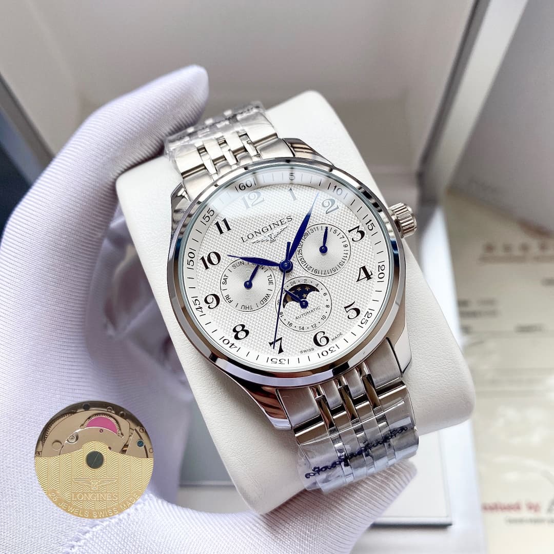 Longines White Watch