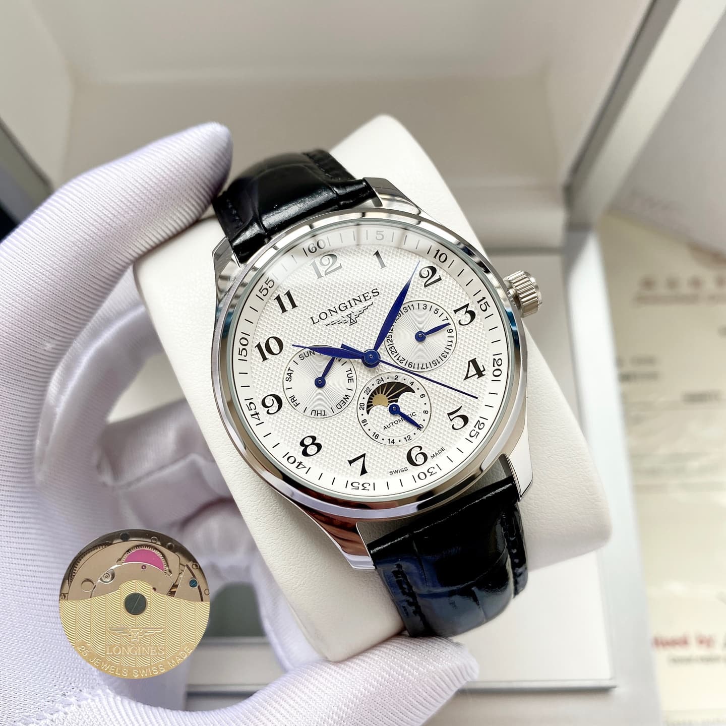 Longines White Watch