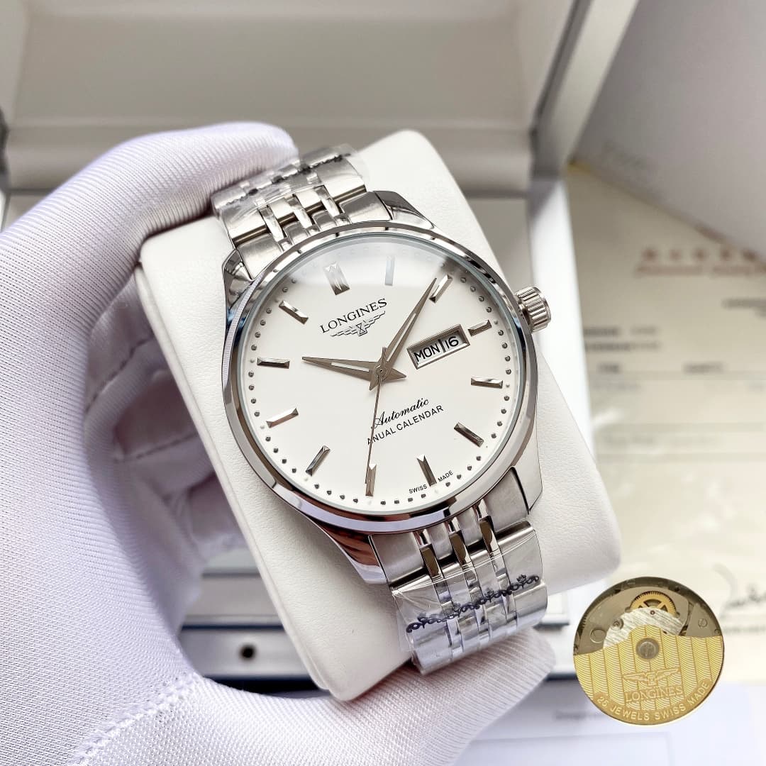 Longines White Watch