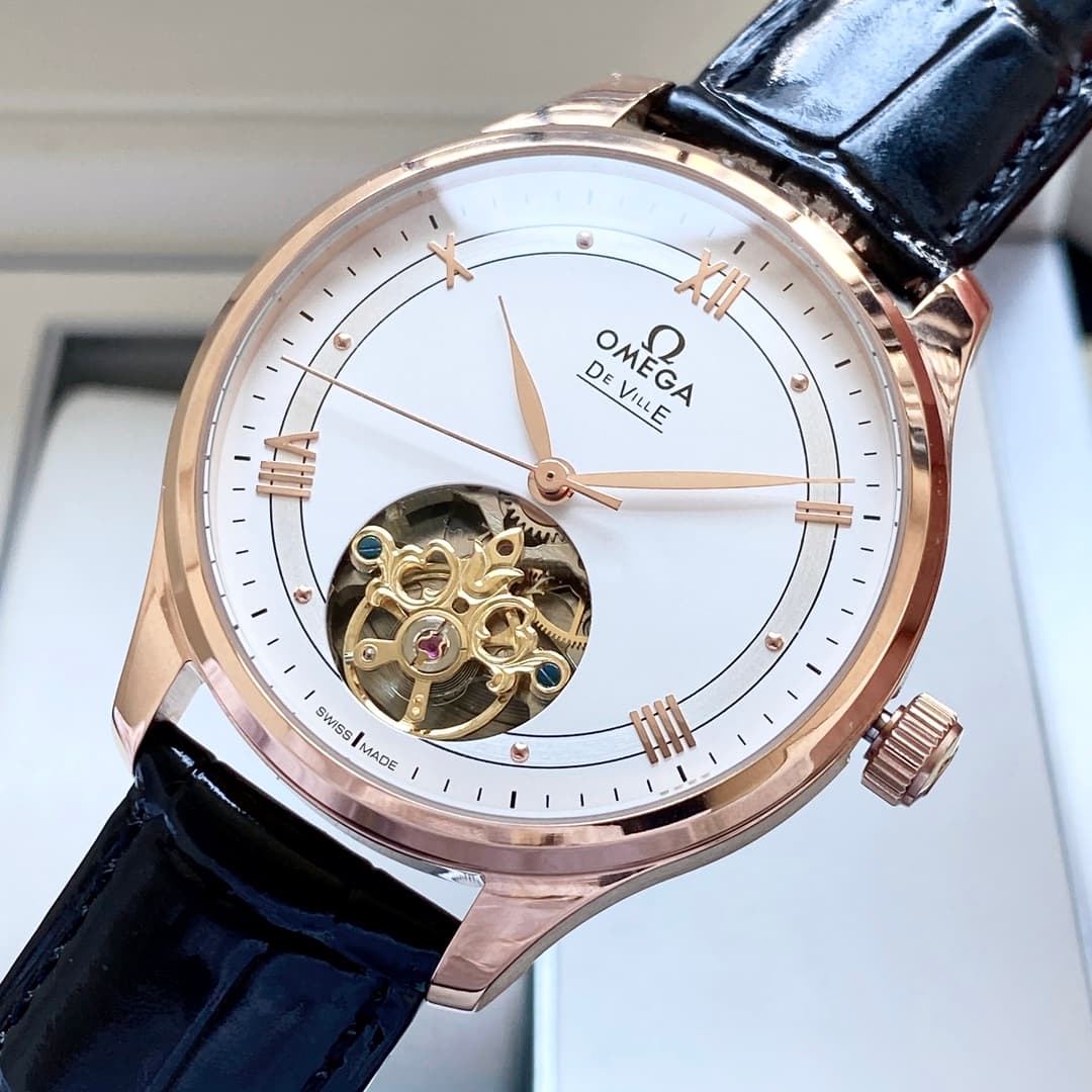 Omega White Watch