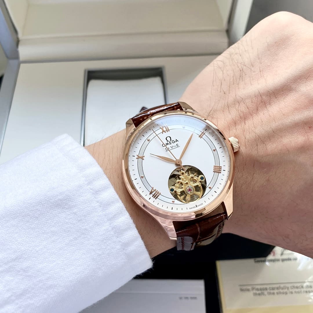 Omega White Watch