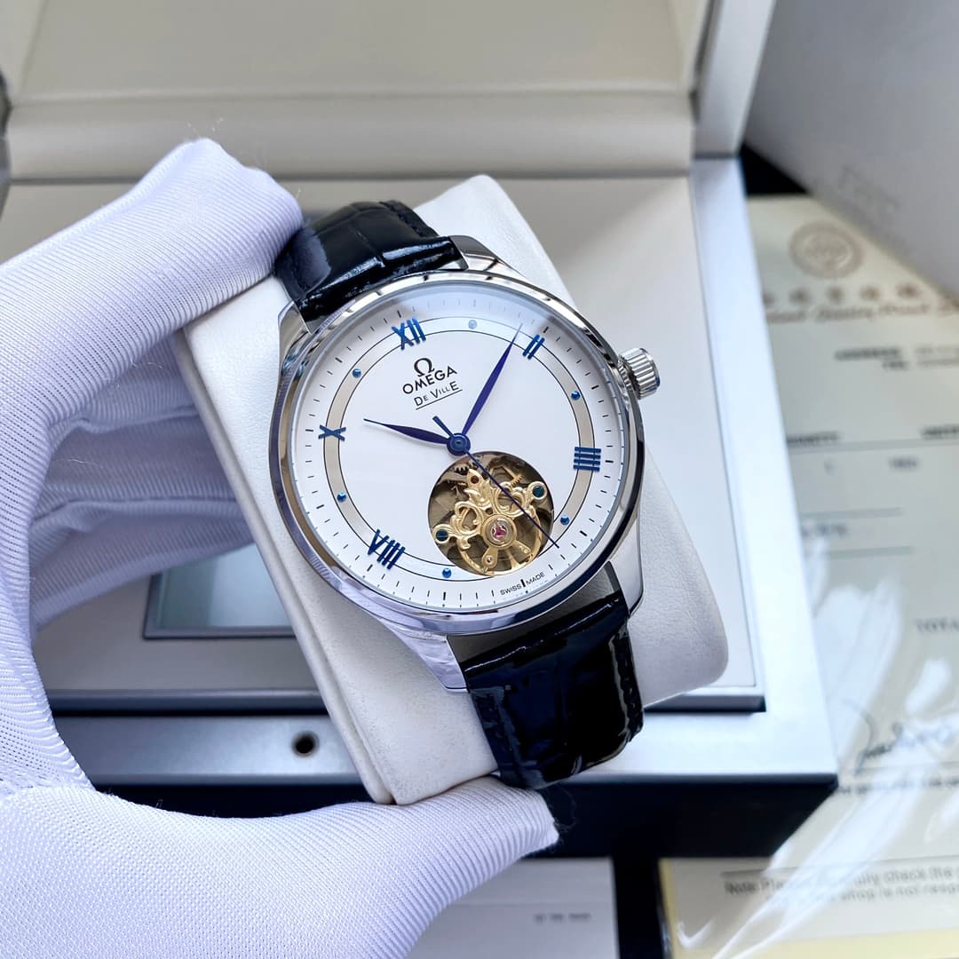 Omega White Watch