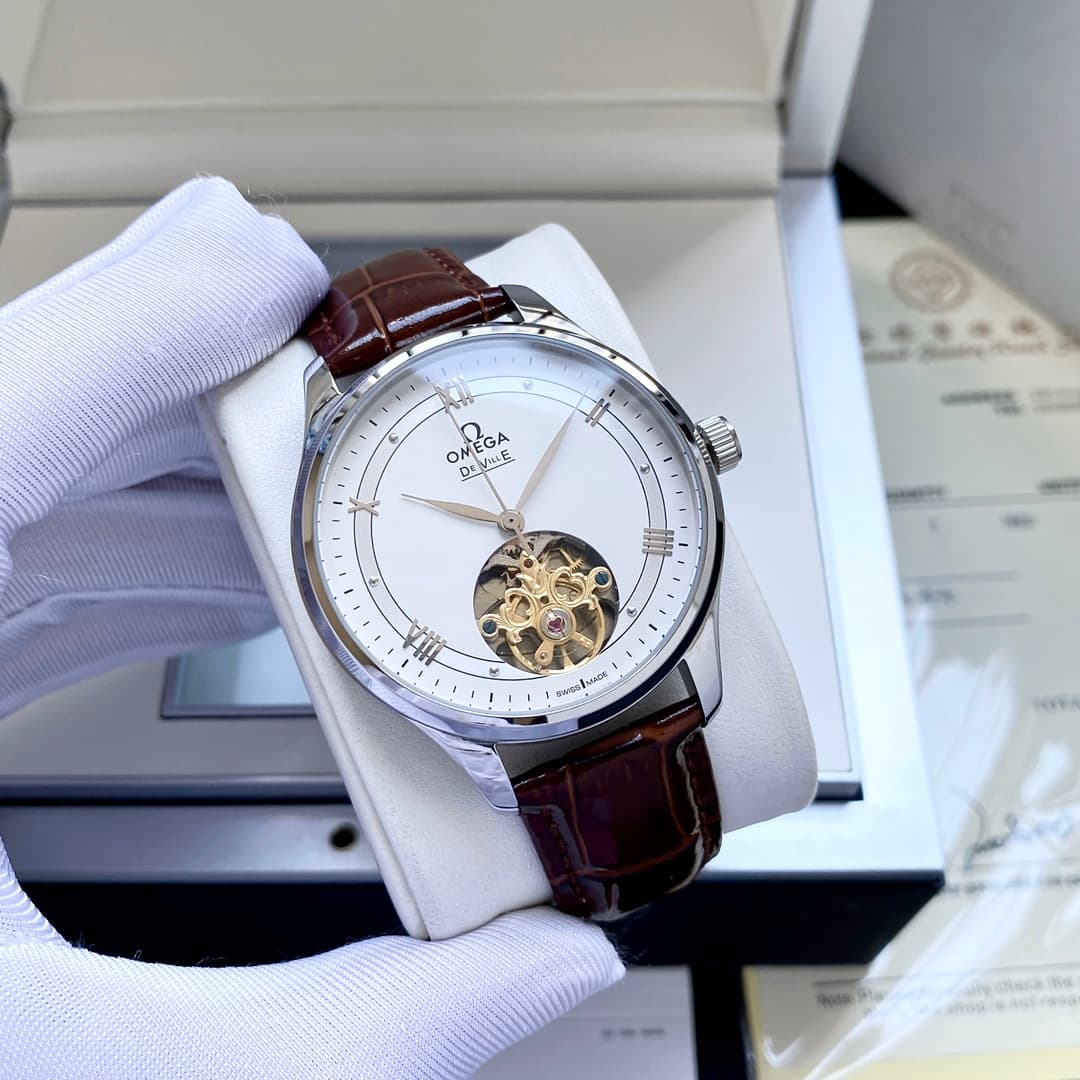 Omega White Watch