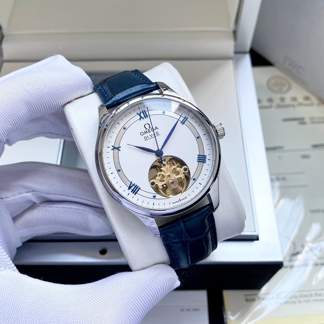 Omega White Watch