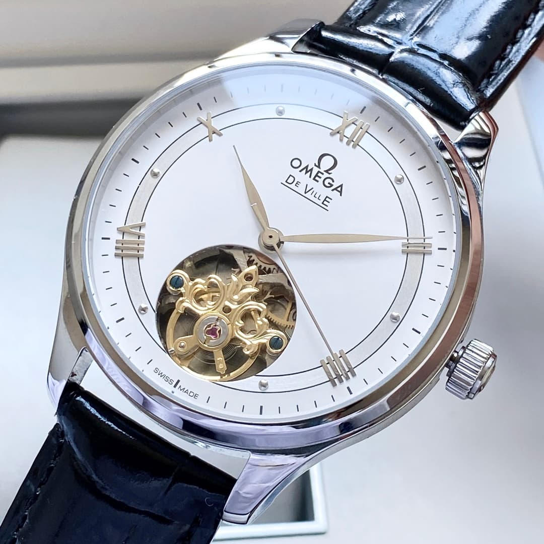 Omega White Watch