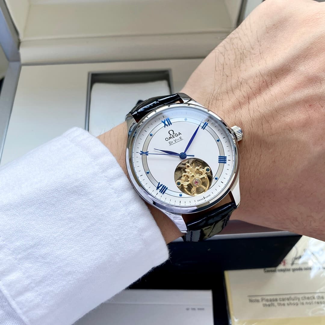 Omega White Watch