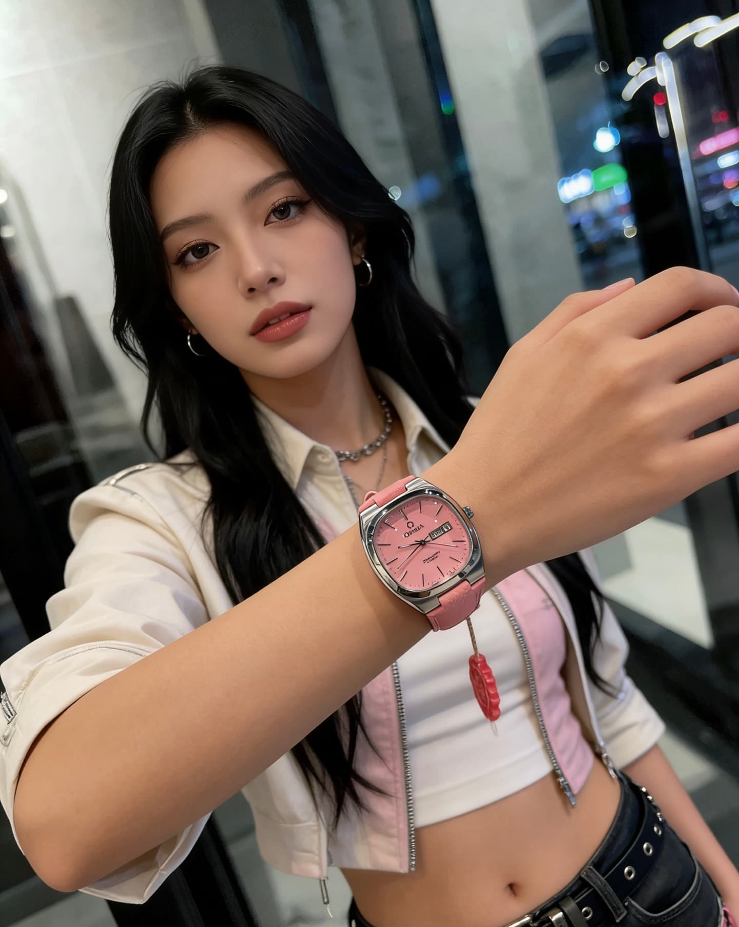 Omega Cream Belt