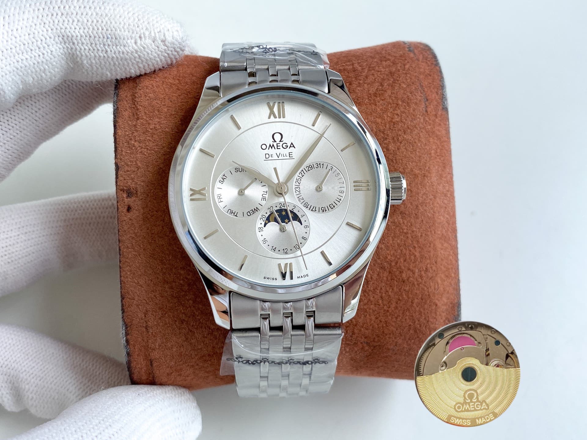 Omega White Watch