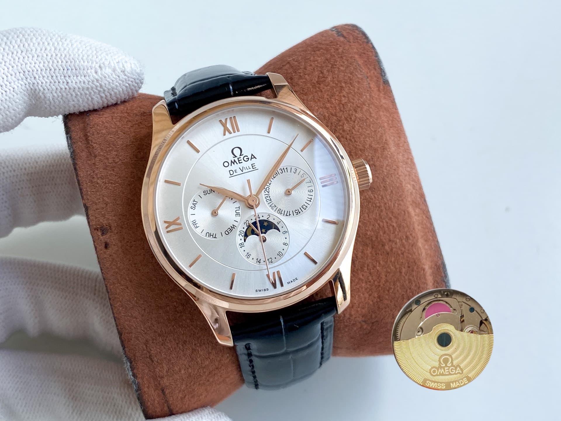 Omega White Watch