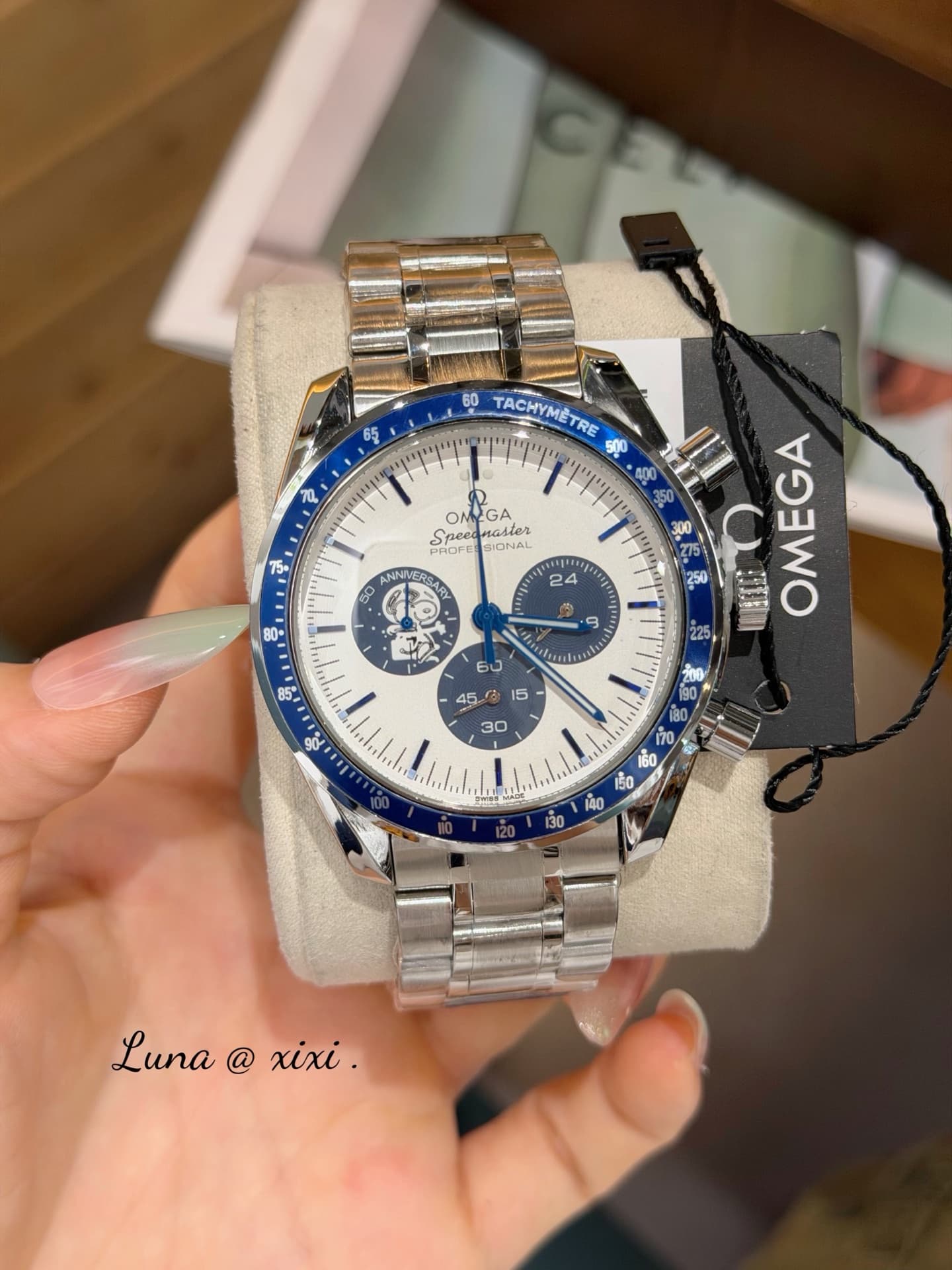 Omega White Watch