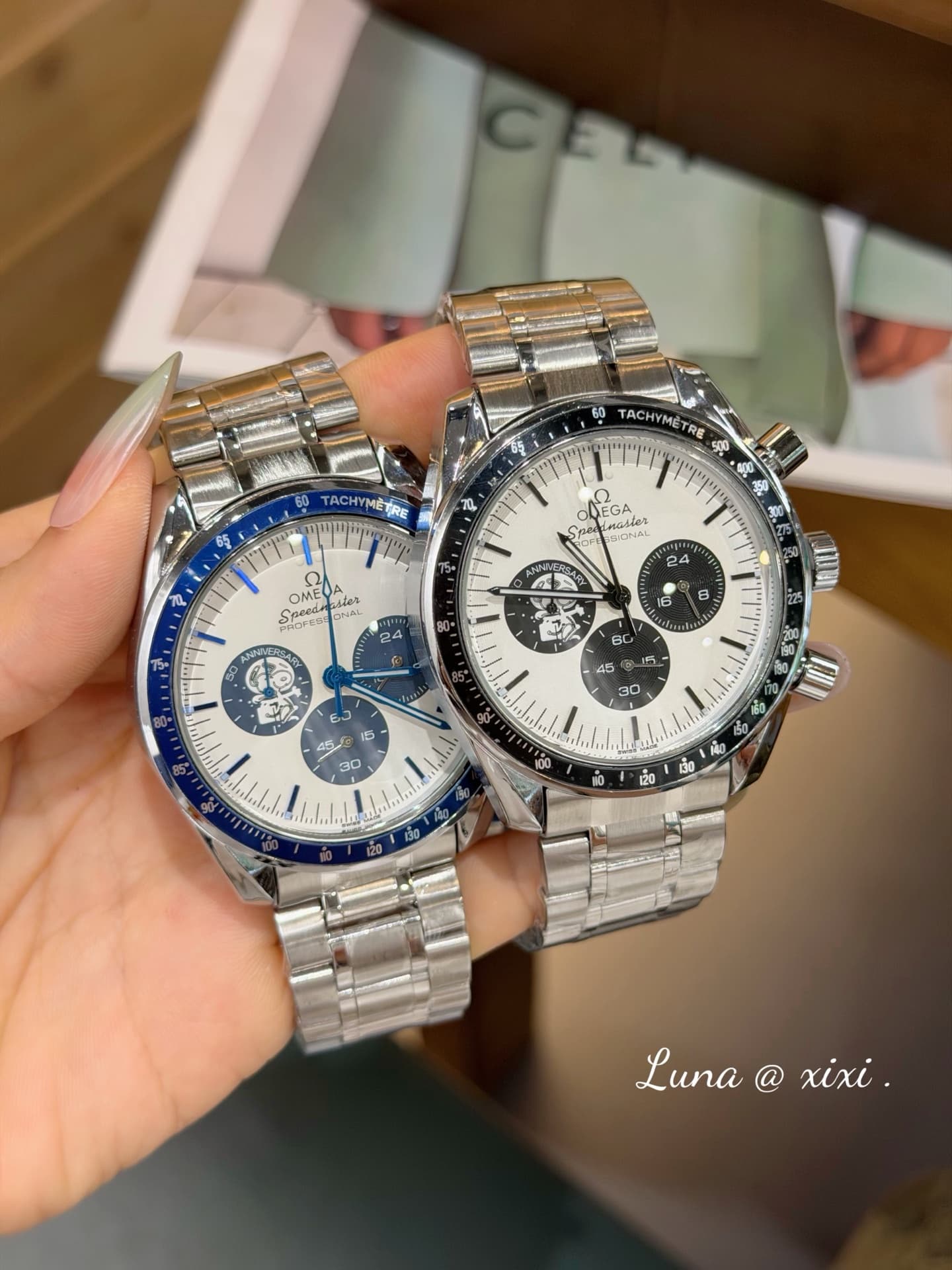 Omega White Watch