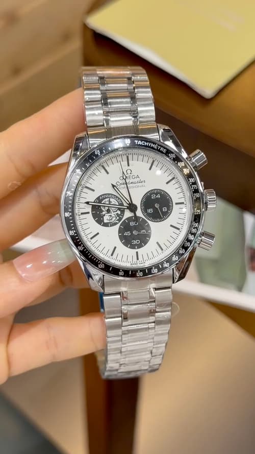 Omega White Watch