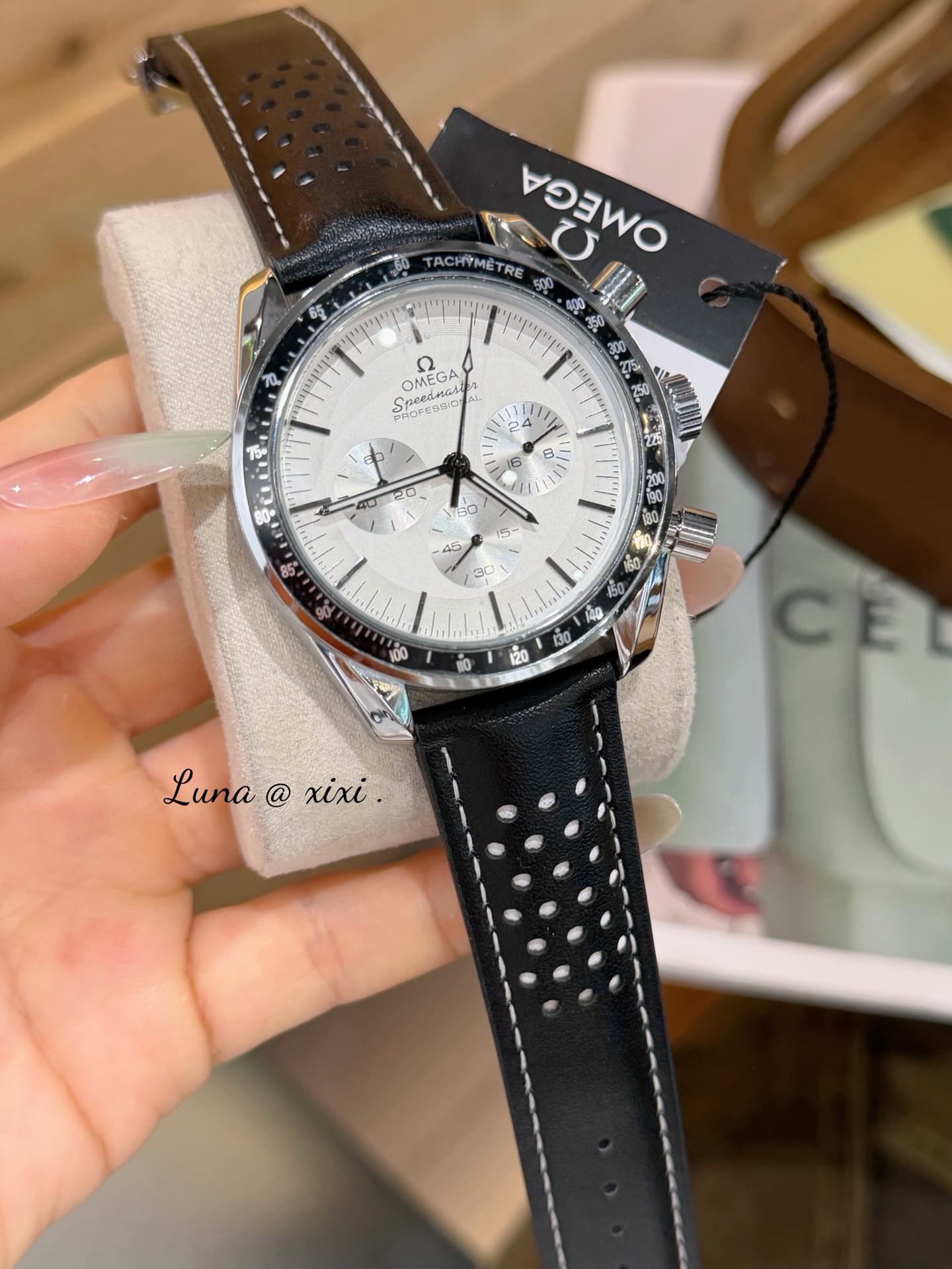 Omega White Watch