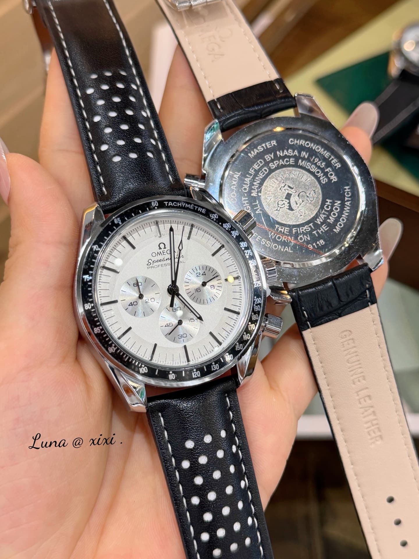 Omega White Watch