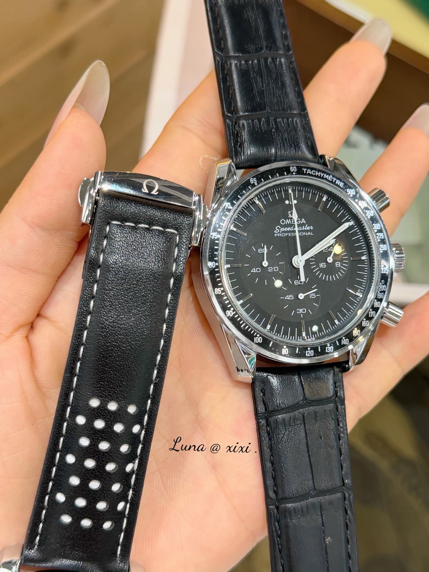 Omega White Watch
