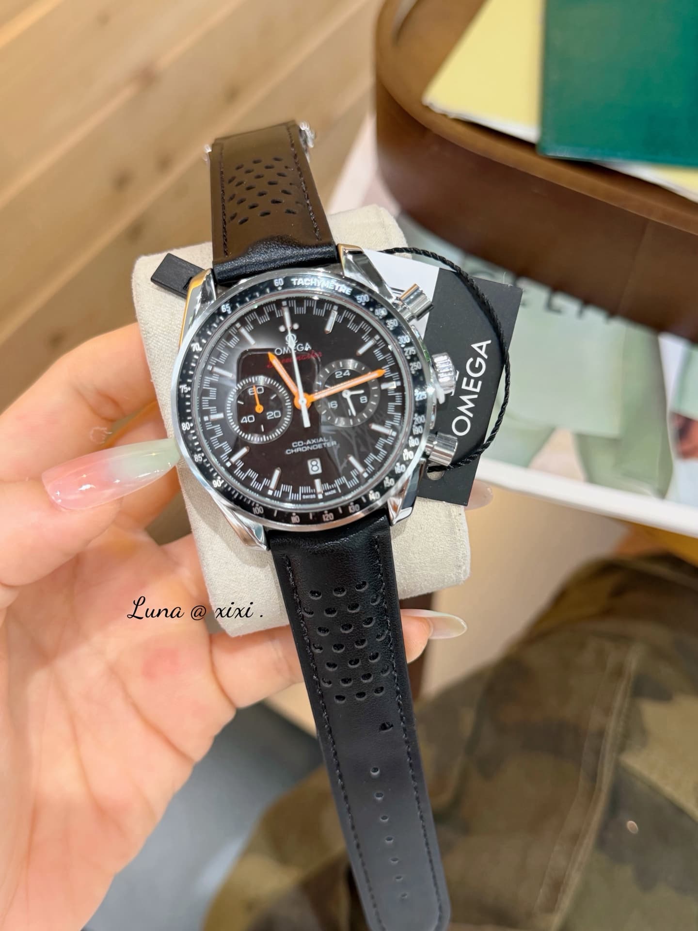 Omega White Watch