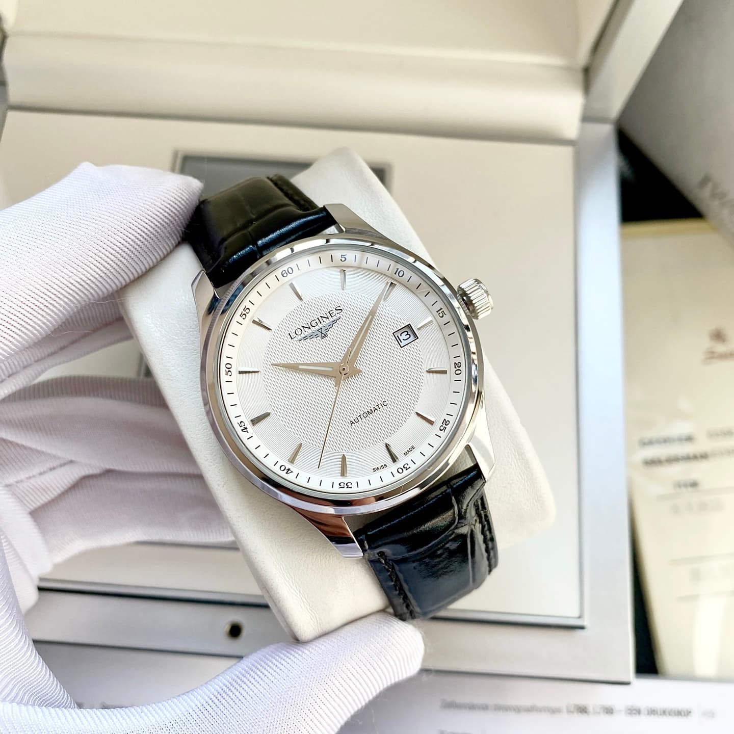 Longines White Watch