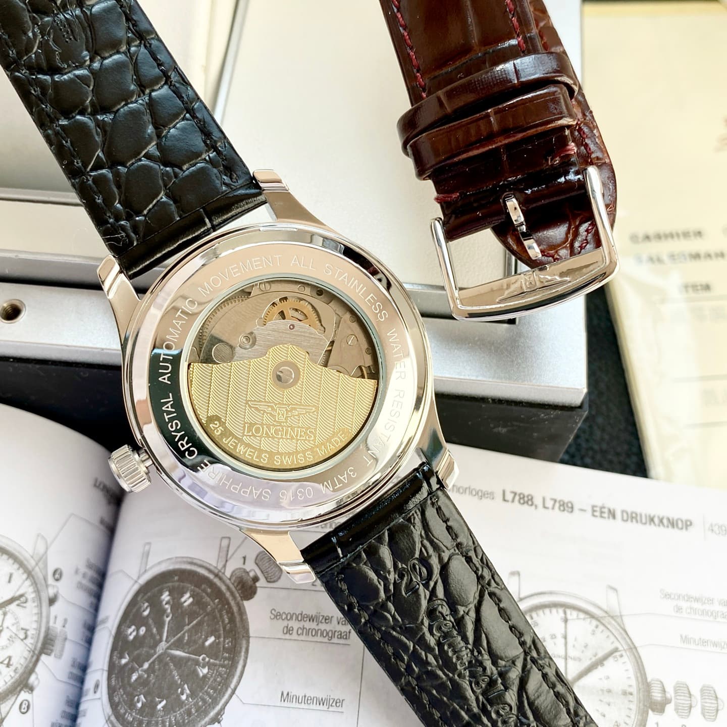 Longines White Watch