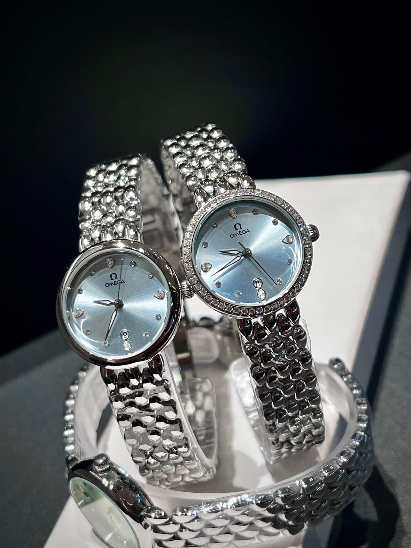 Omega White Watch