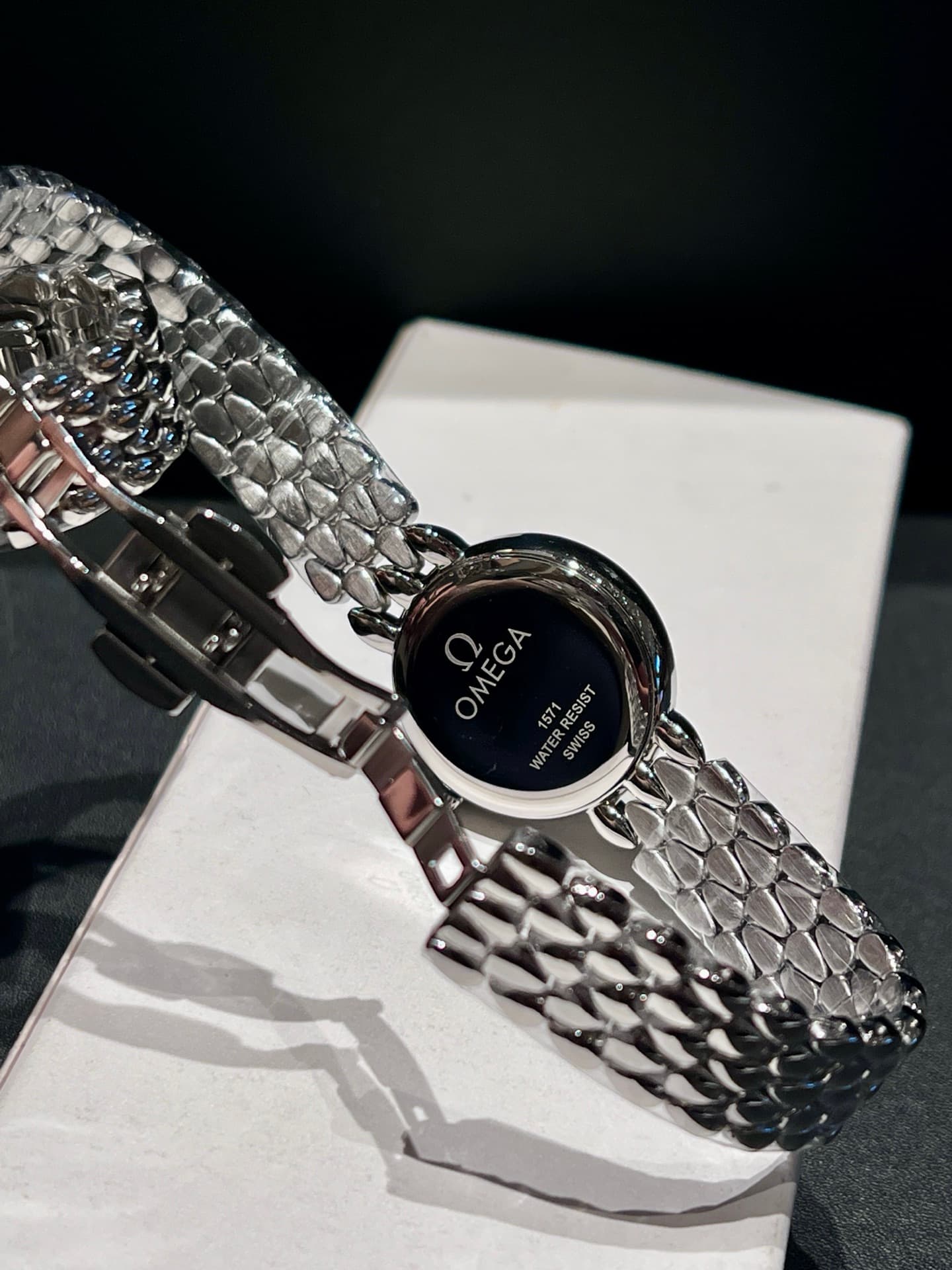 Omega White Watch