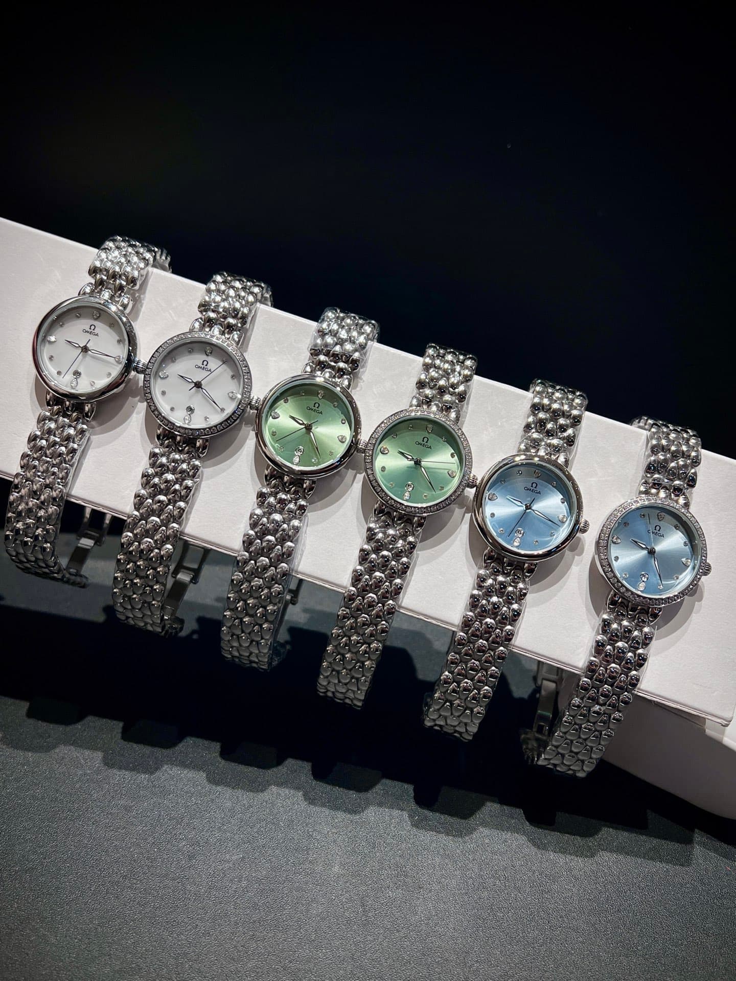 Omega White Watch