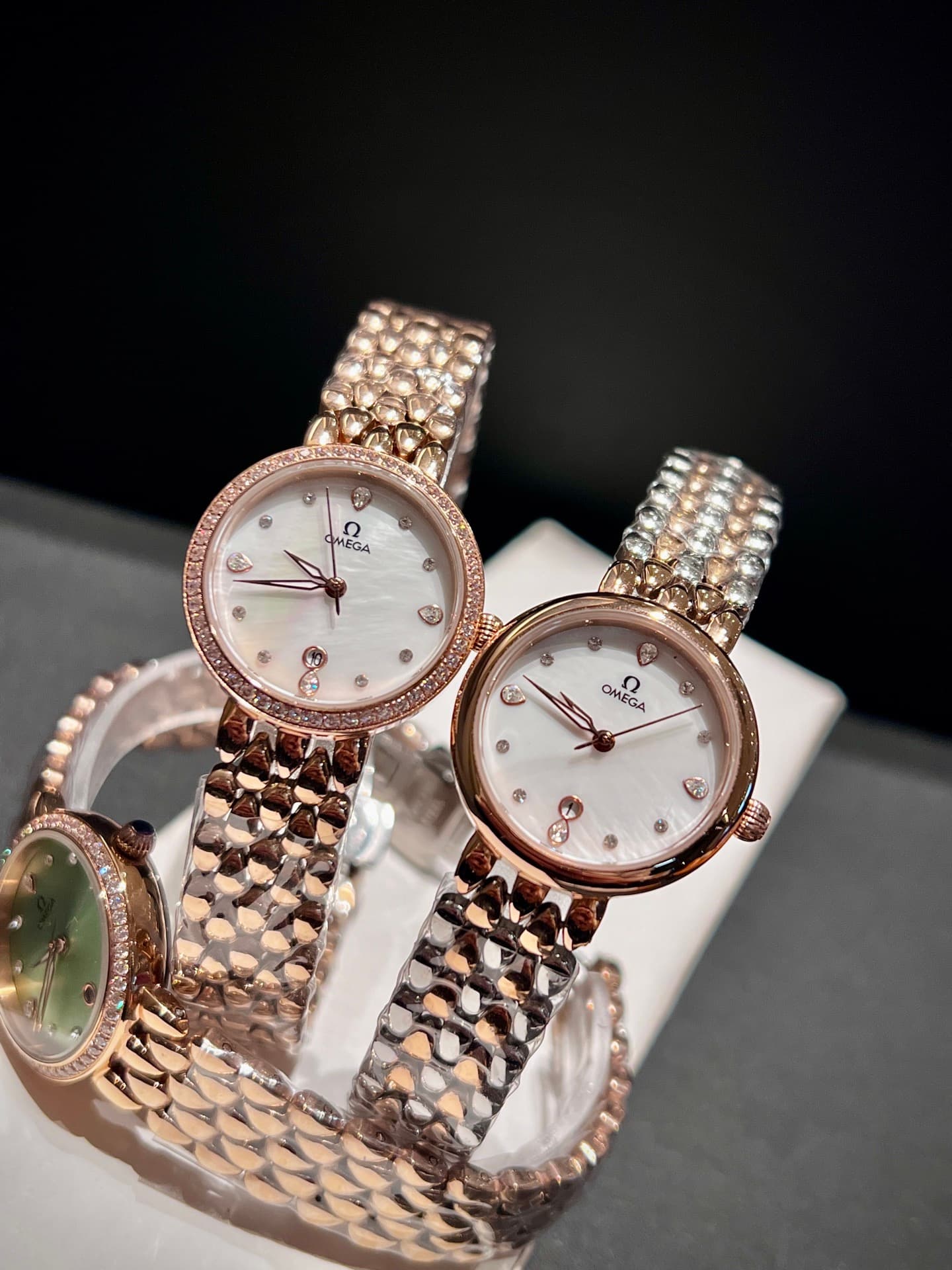 Omega White Watch