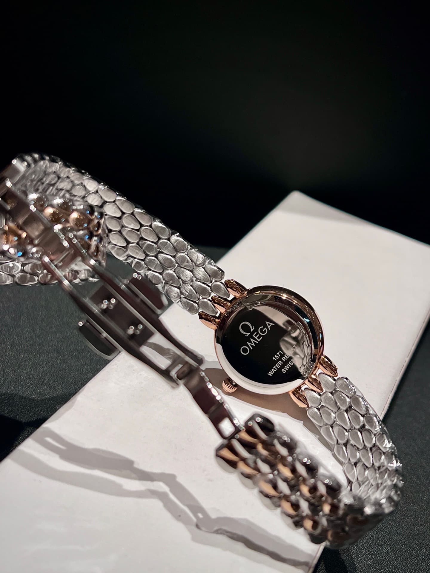 Omega White Watch