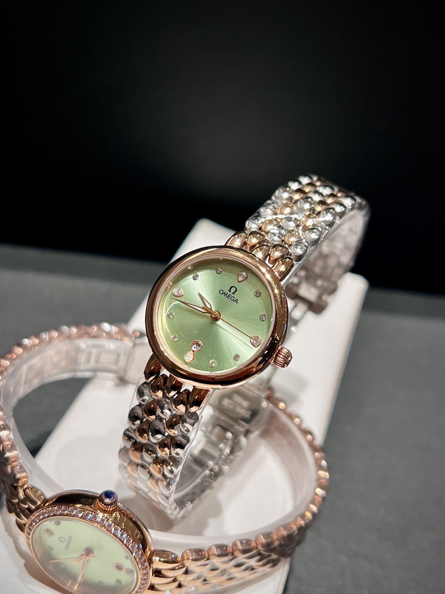 Omega White Watch